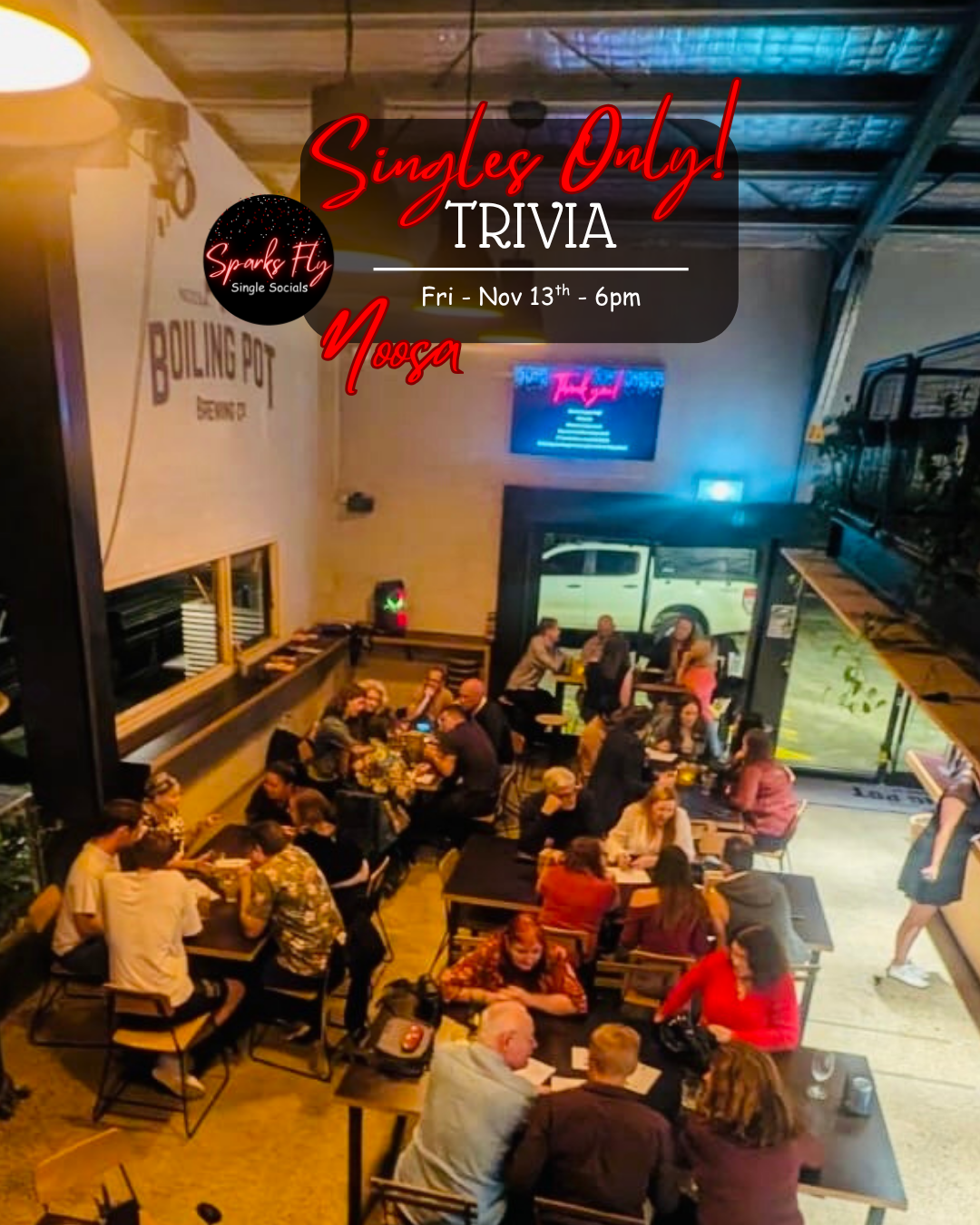 Noosa Sparks Fly Singles Only Trivia Boiling Pot