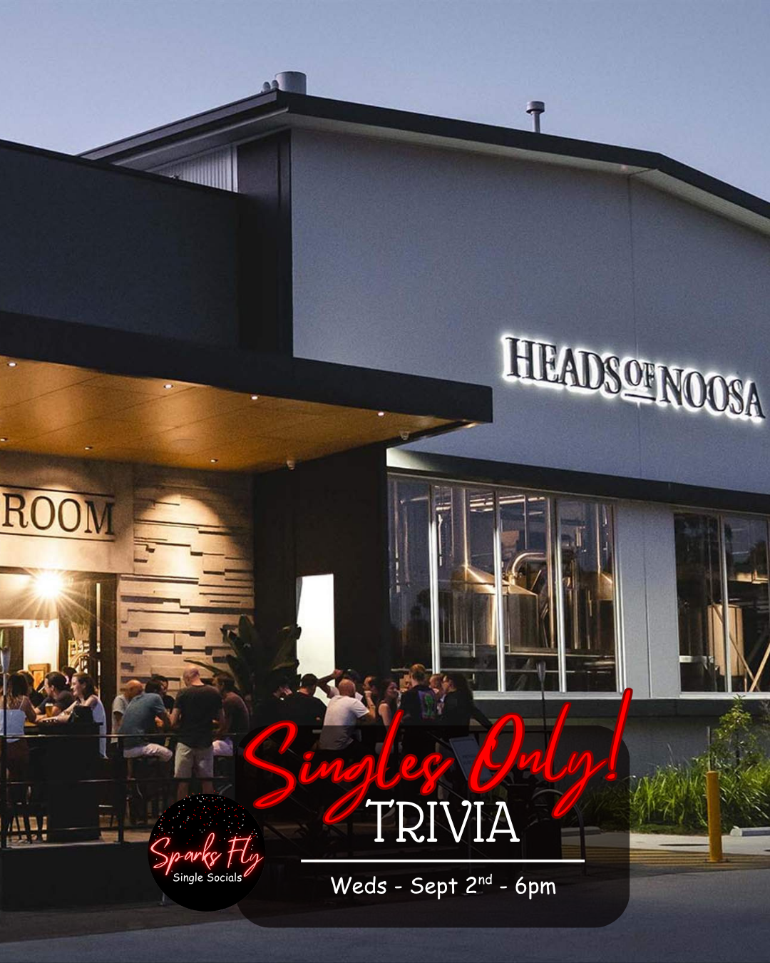 Heads of Noosa Singles Only Trivia Sparks Fly Sunshine coast