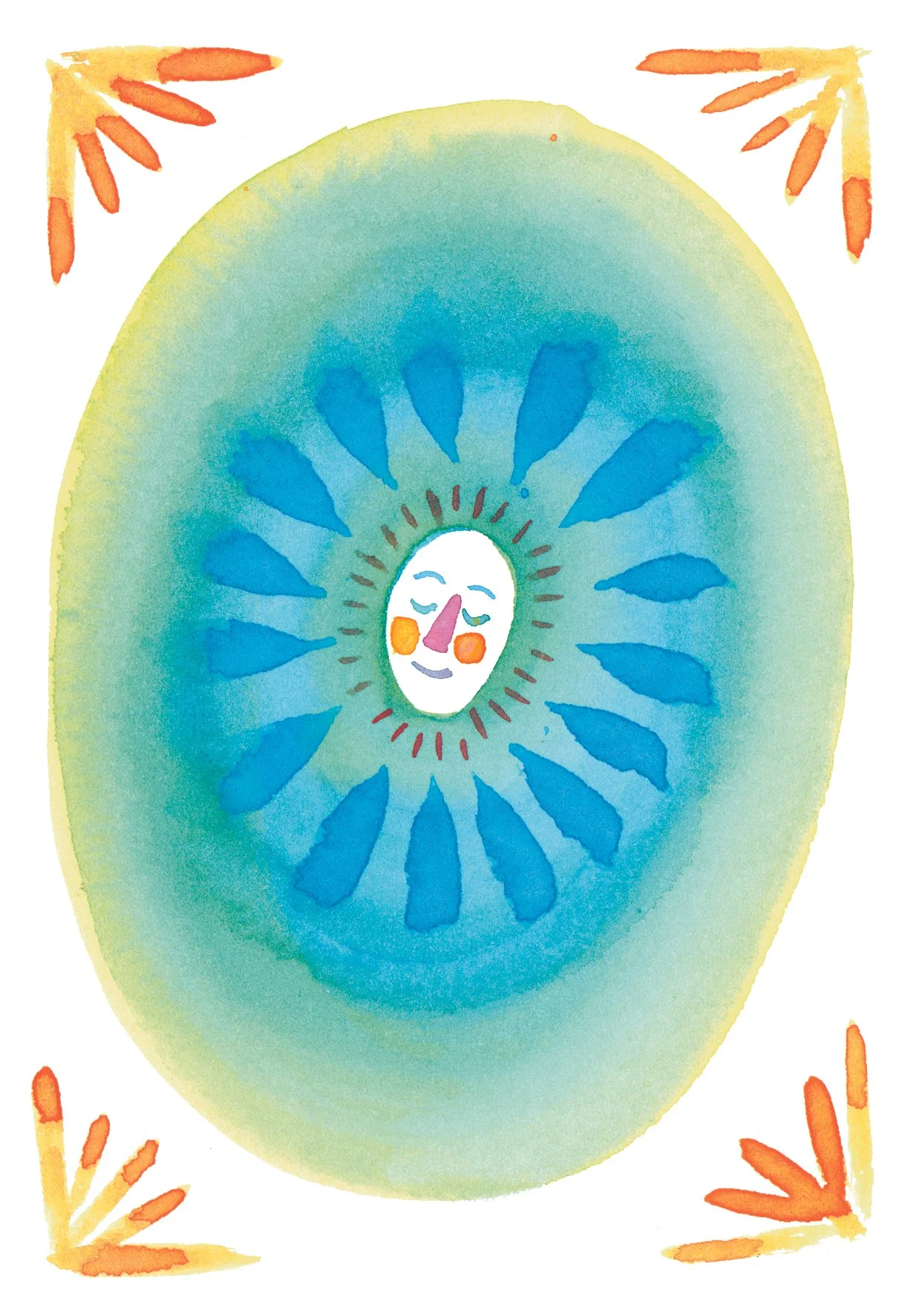 'Blossom' Lumins series watercolour greetings illustration, 2020