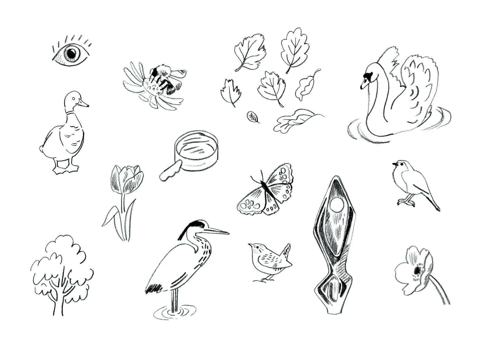 Illustrations for children's activity book, for The Hepworth Wakefield, 2023