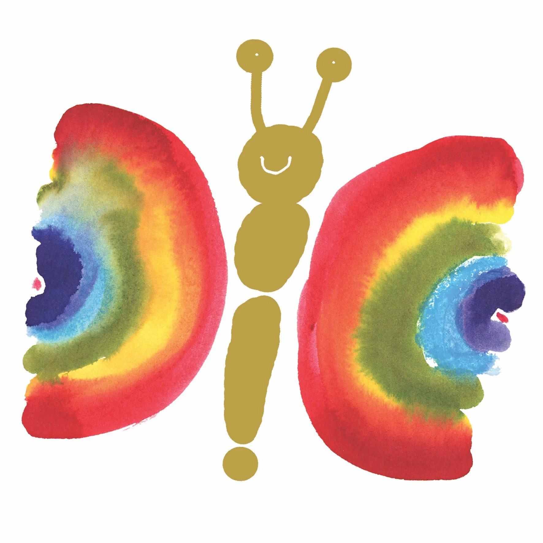 'Rainbow Butterfly' illustration for print, 2020