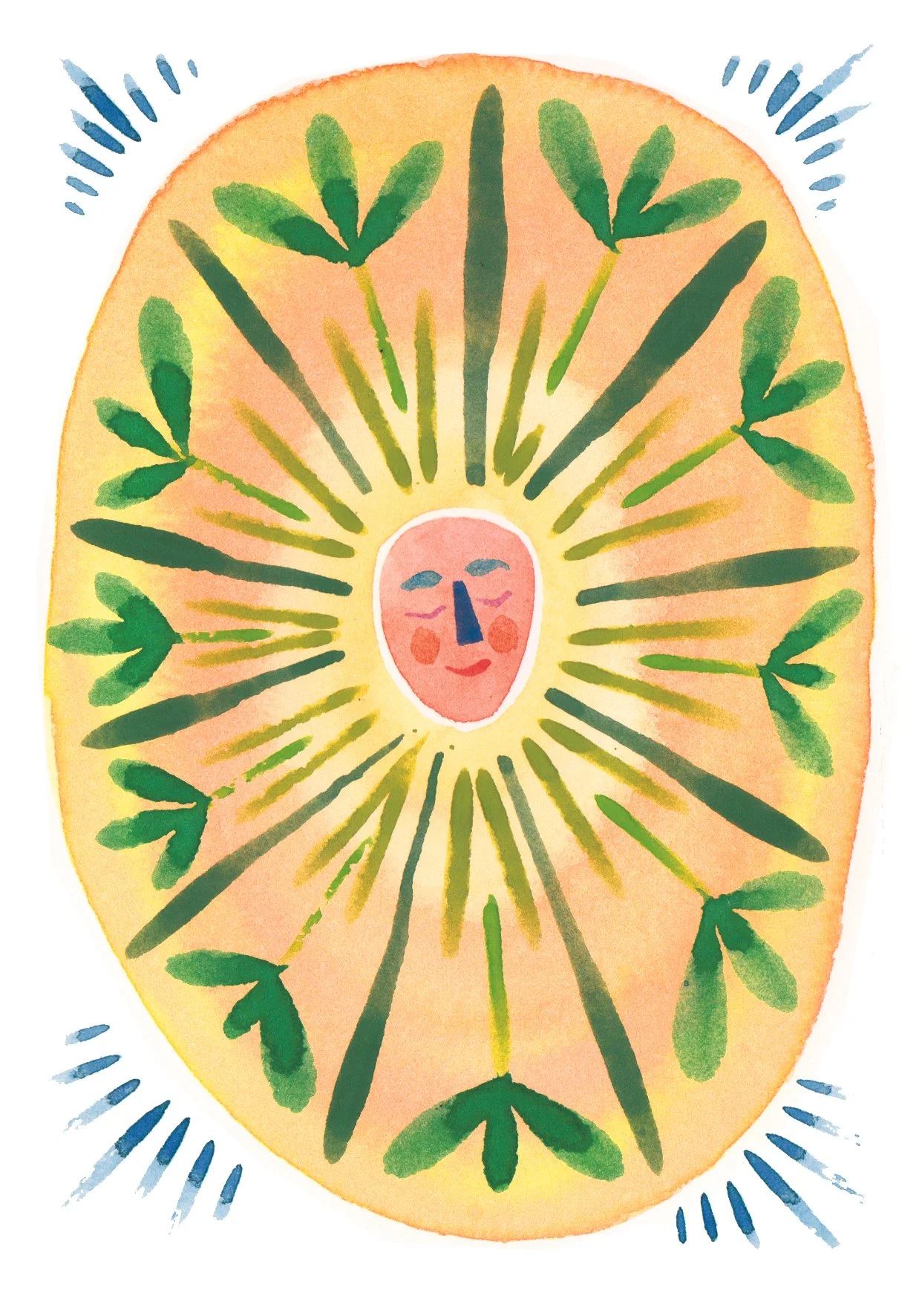 'Beam' Lumins series watercolour illustration, 2020