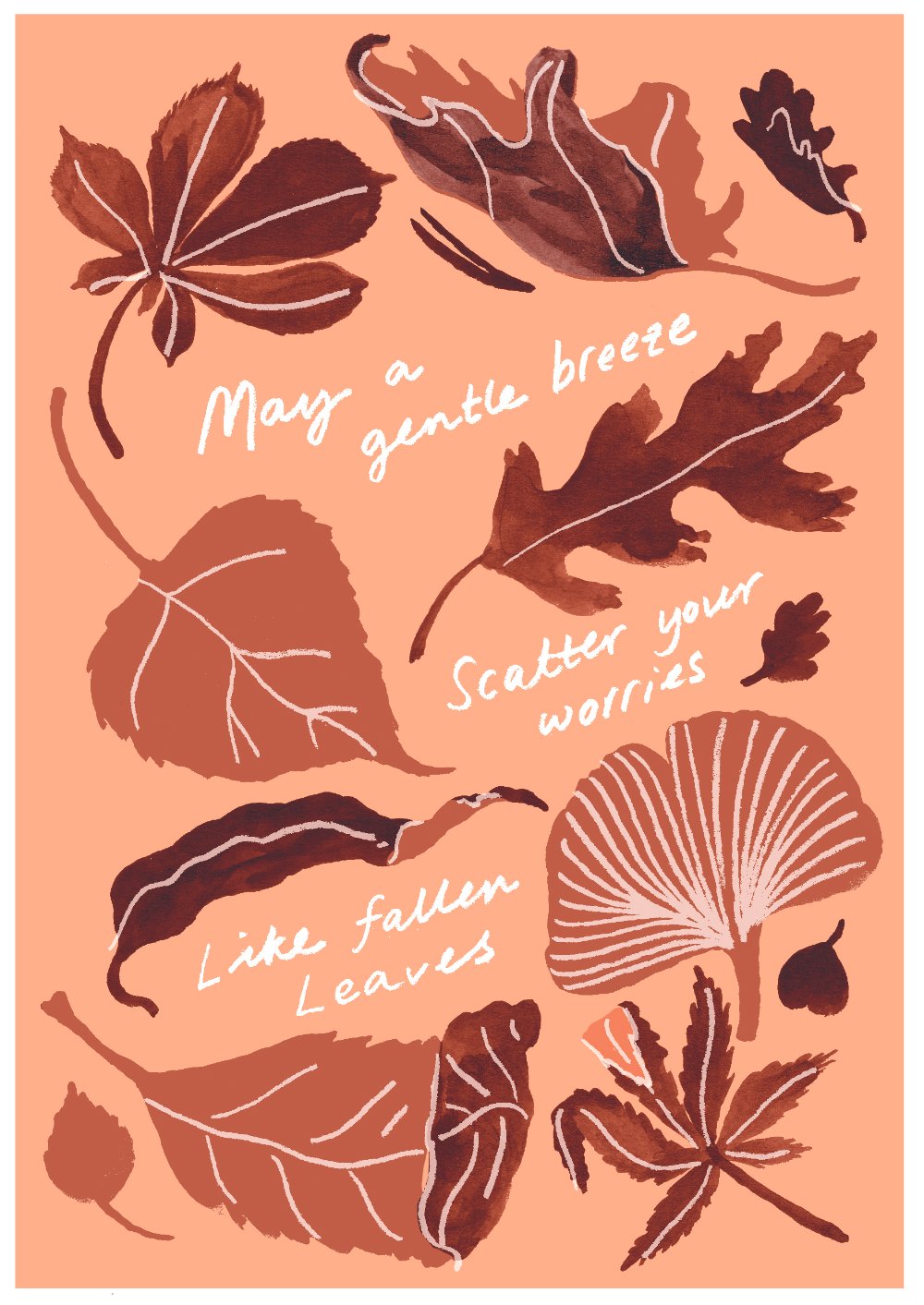 'May a gentle breeze' greetings illustration, 2019