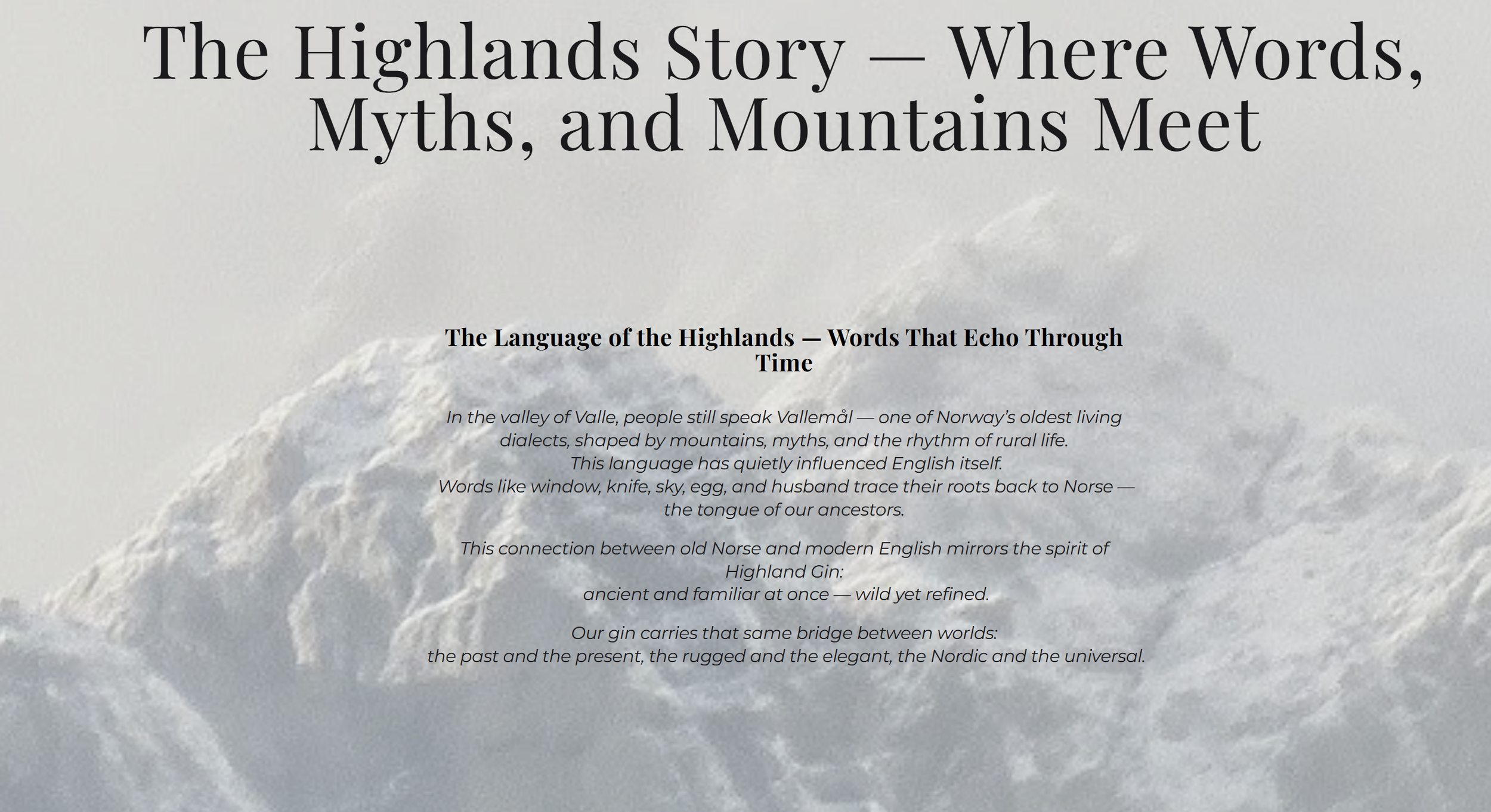 eksempel på undersider der man kan fortelle en historie