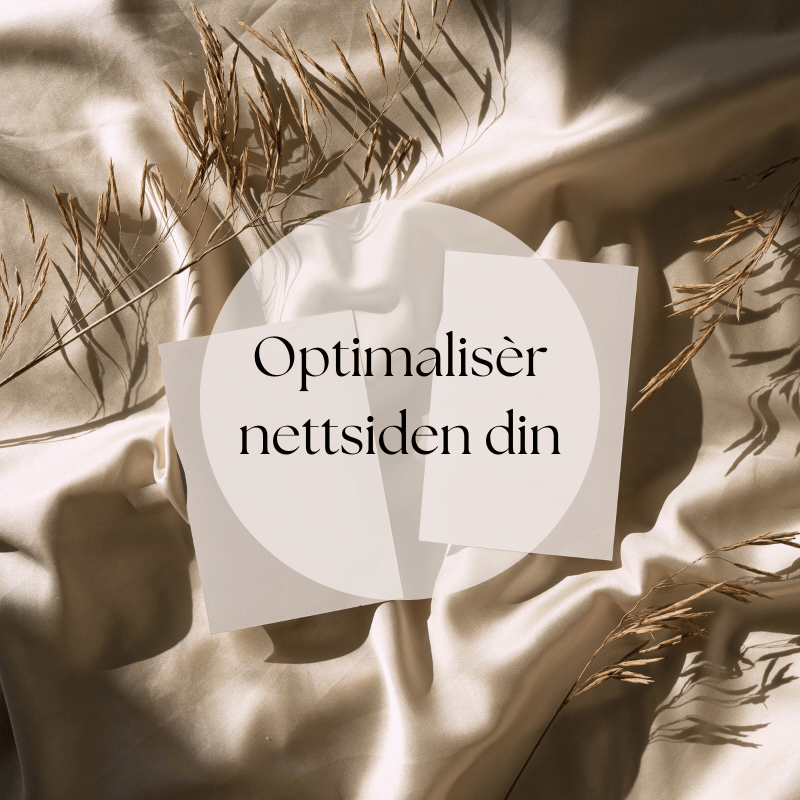 Nettsiden din, der kunden besøker deg. Hvordan vil du vise deg fram?