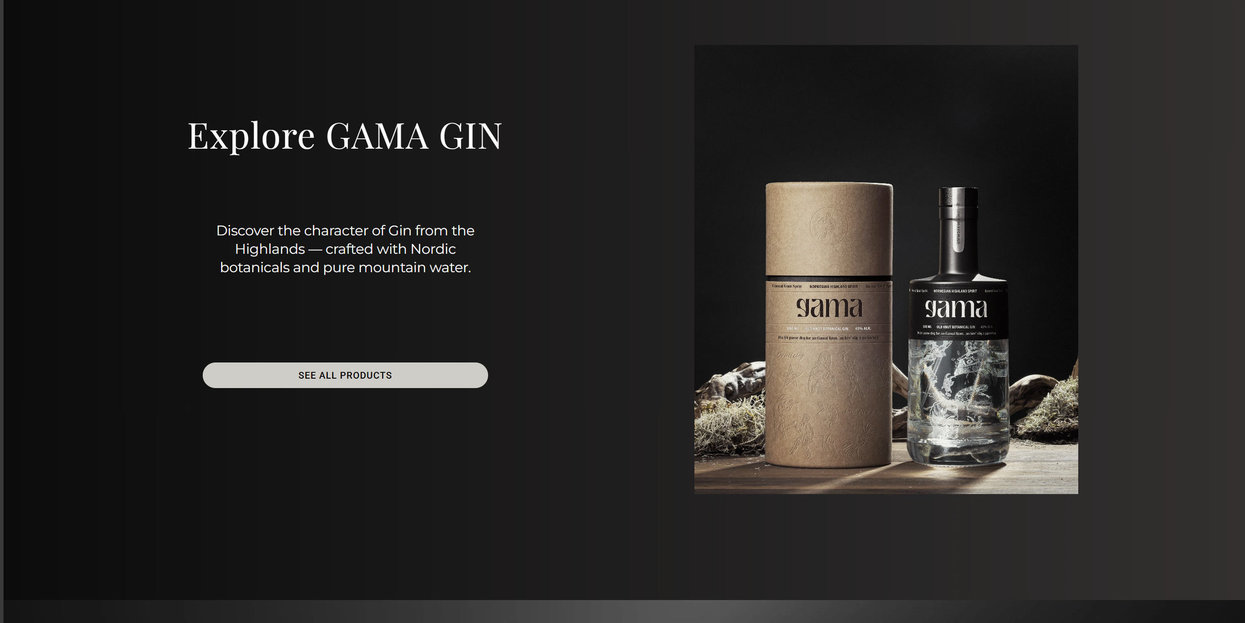 bilde av gama gin, produsert i setesdal