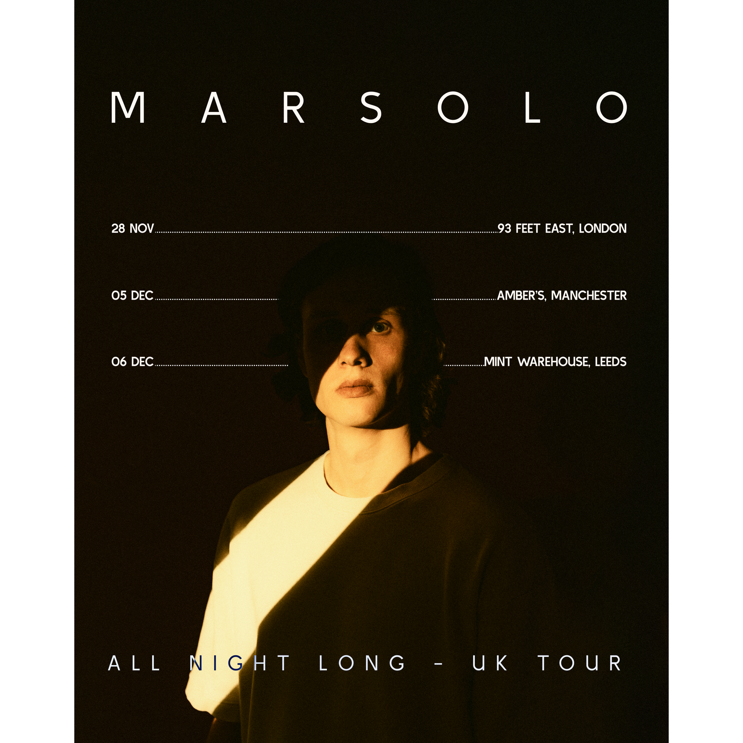 Artwork All Night Long UK tour