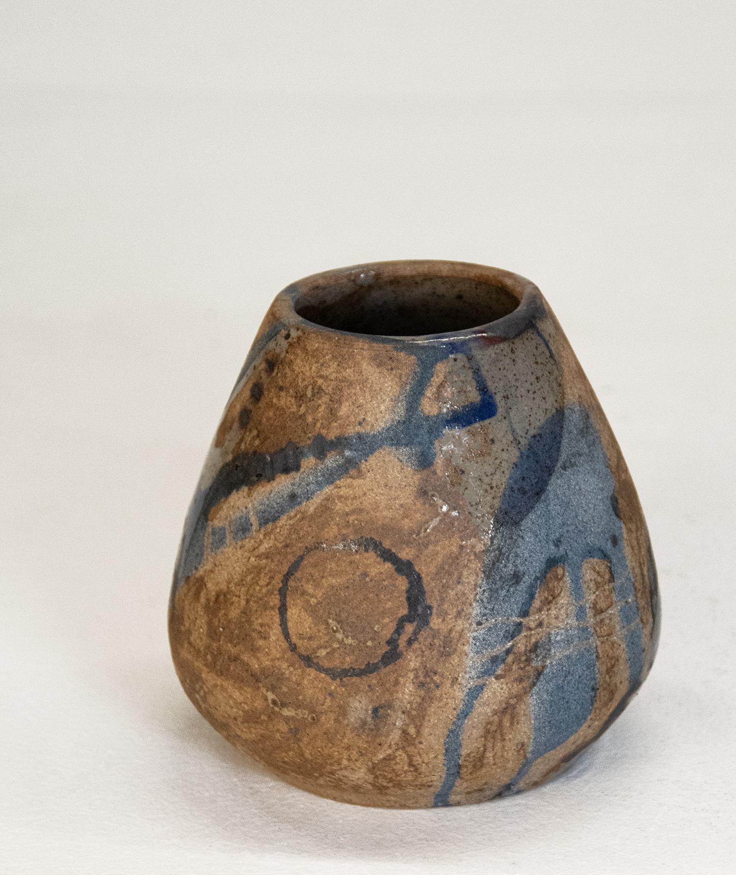 O Pato, 2026 / Stoneware, Copper Oxide, Karatsu Clear Glaze, Woodash, Reduction Fired / 5 ½ inch X 6 inch

