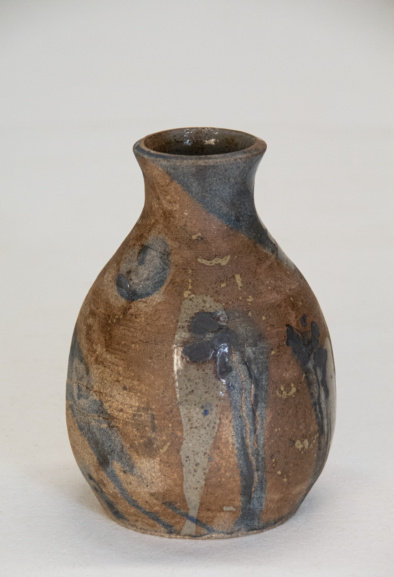 Bahia, 2026 / Stoneware, Slip, Copper Oxide, Karatsu Clear Glaze, Woodash, Reduction Fired / 5 inch X 8 inch  
