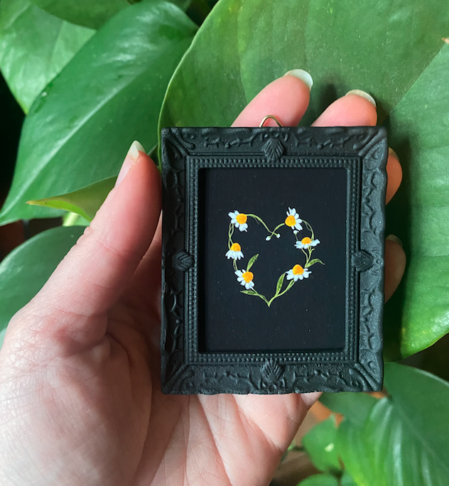 April Birth Flower - Daisy Chain Mini Painting