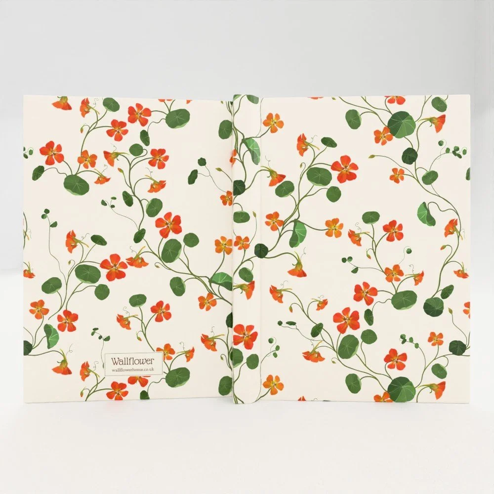 nasturtium hard backed journal