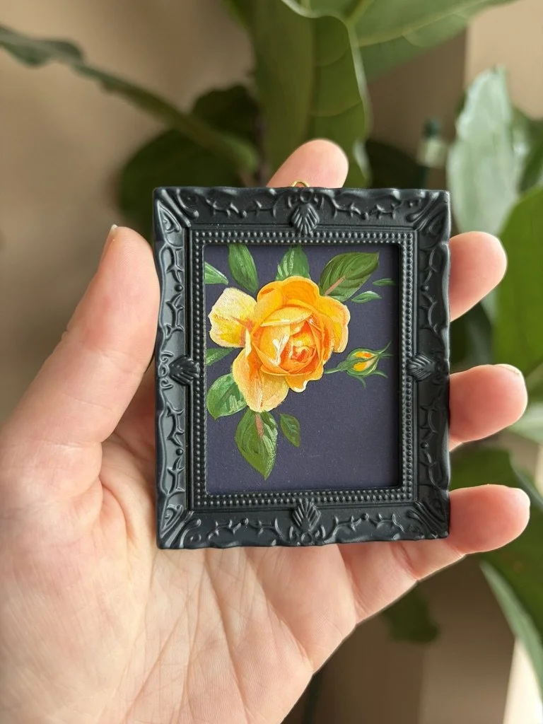 Rose Miniature Painting
