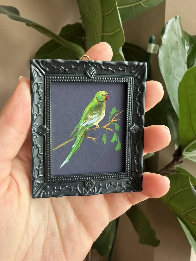 Parakeet Miniature Painting