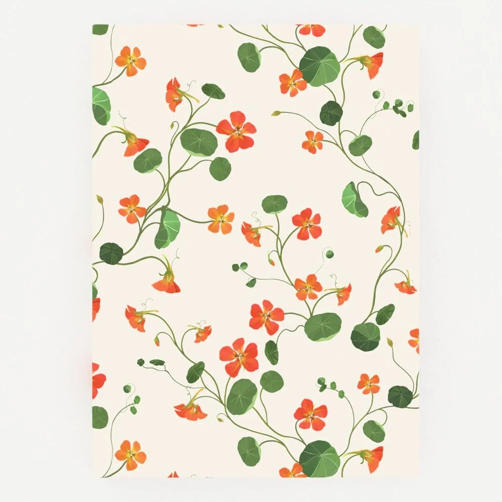 nasturtium floral notebook