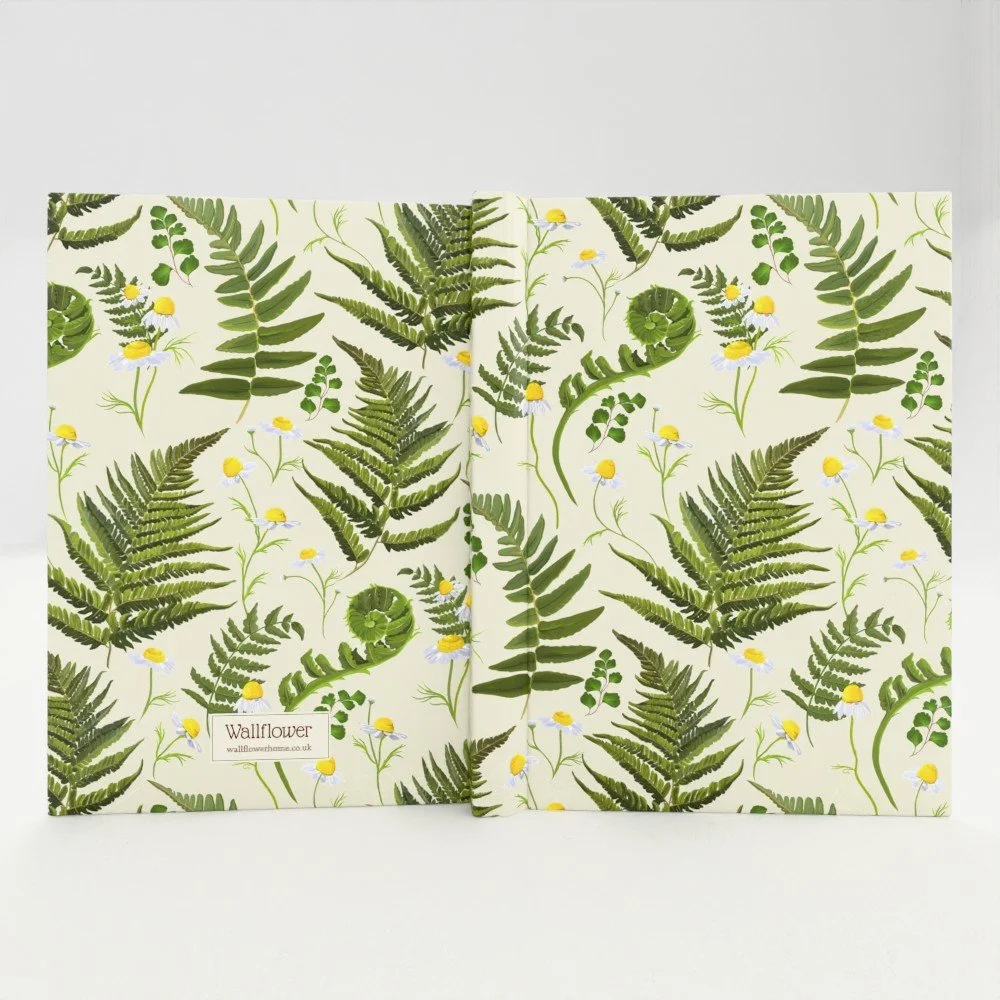 fern cream hardcover notebook