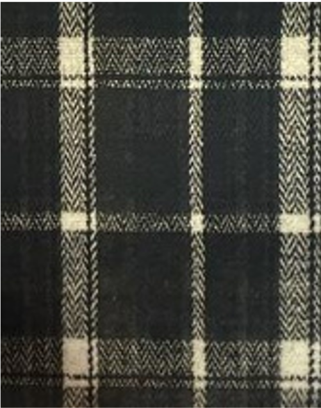 Black and white plaid fabric pattern coated in silicone gel.