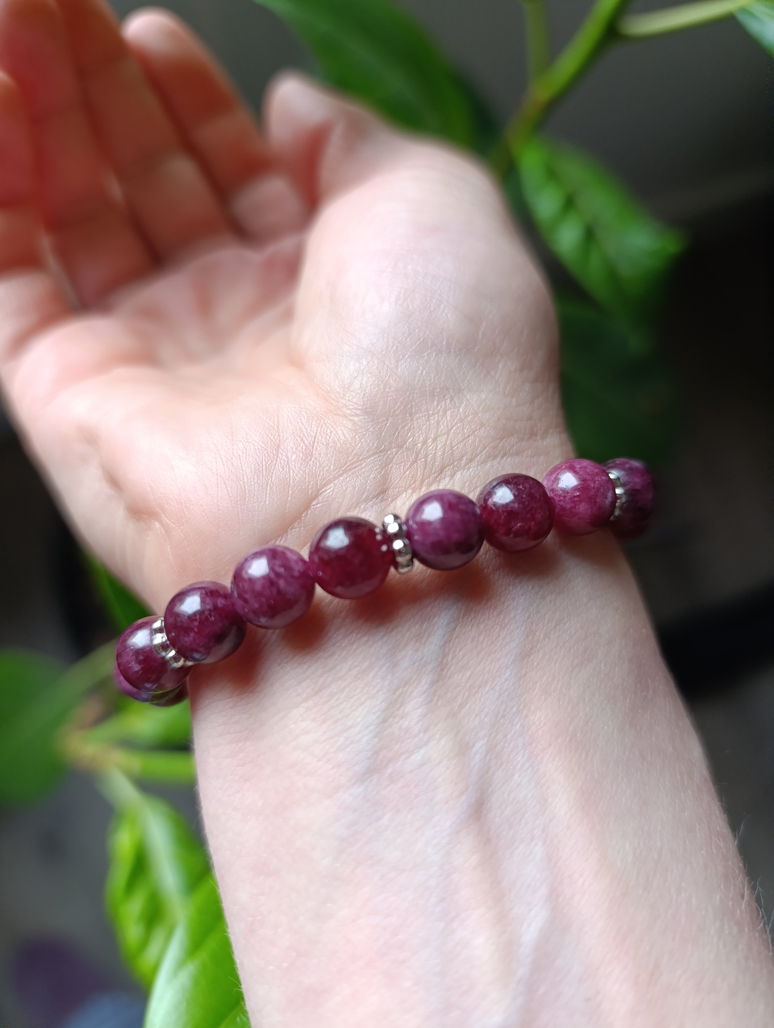 Bracelet en Grenat 8 mm