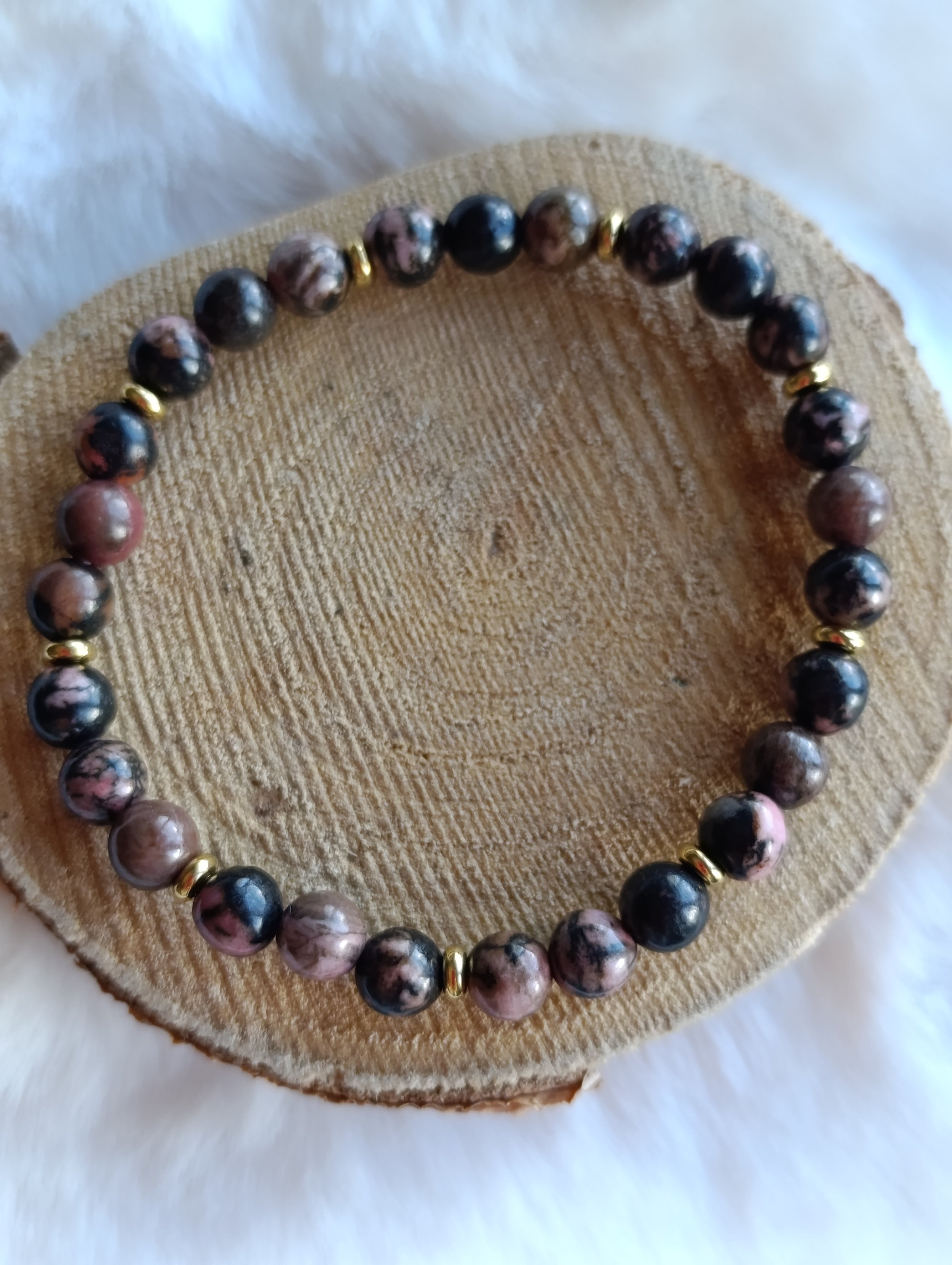 Bracelet rhodonite 6mm