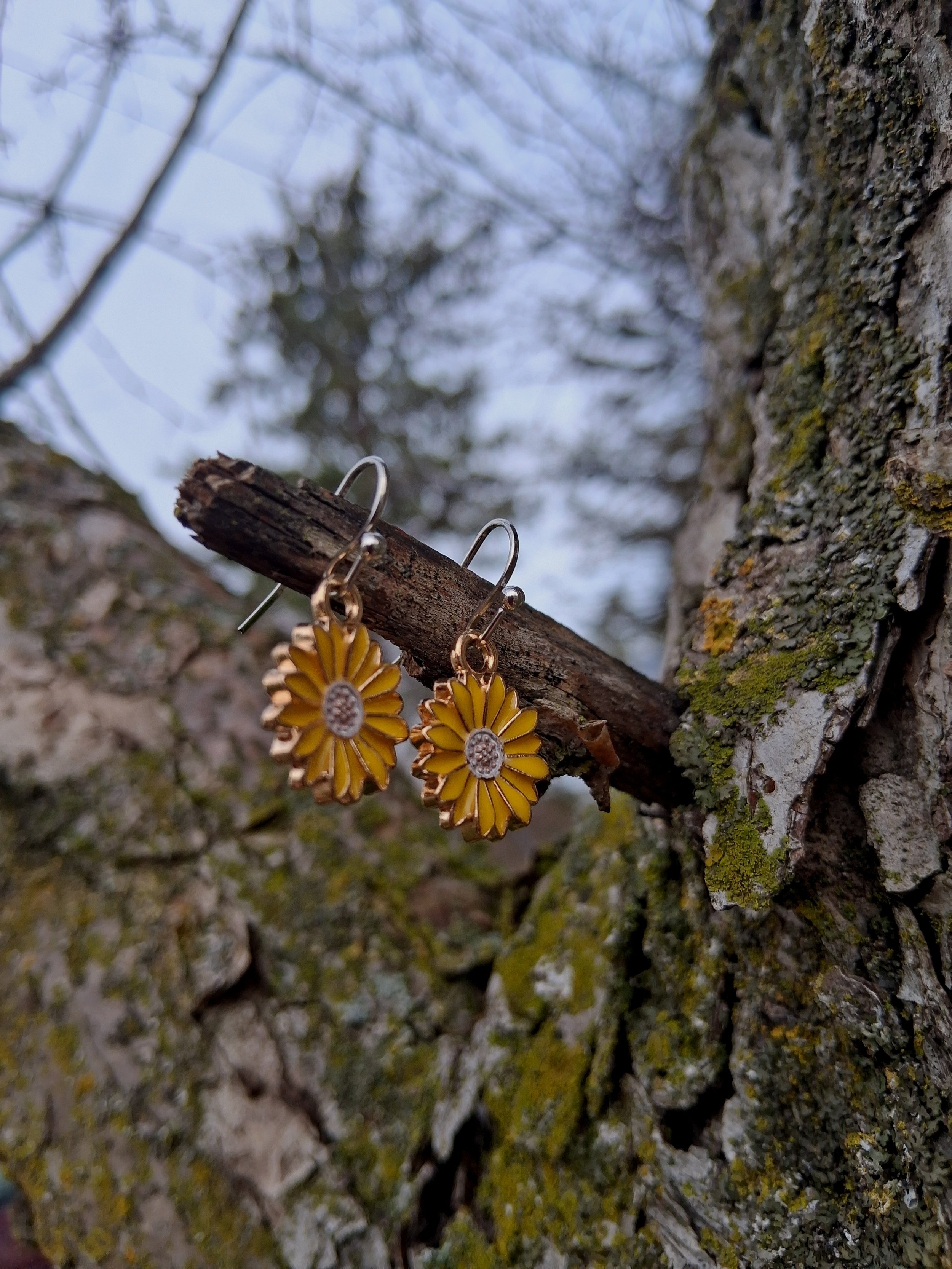 Yellow Daisy Earrings