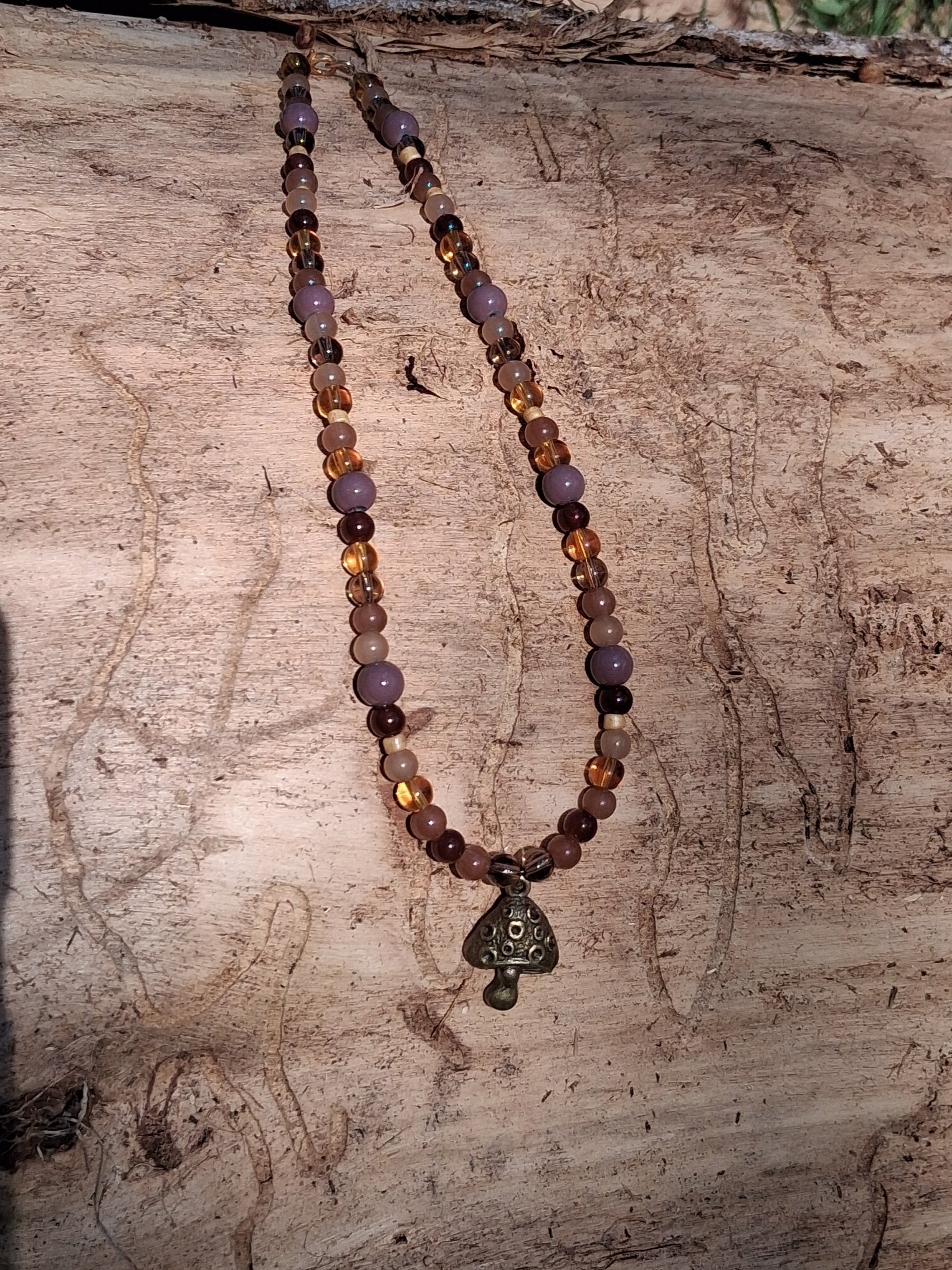Mushroom Brown Necklace