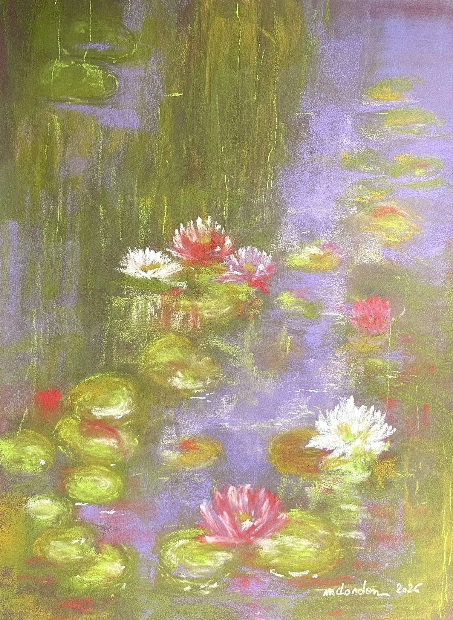 Les nymphéas
Pastels secs Format 30x40 cm
Tarif 120 €