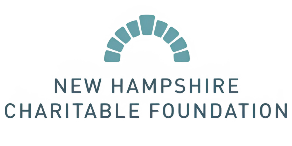 Logo for the New Hampshire Charitable Foundation featuring a semi-circular graphic resembling a rainbow or arch and text beneath it.