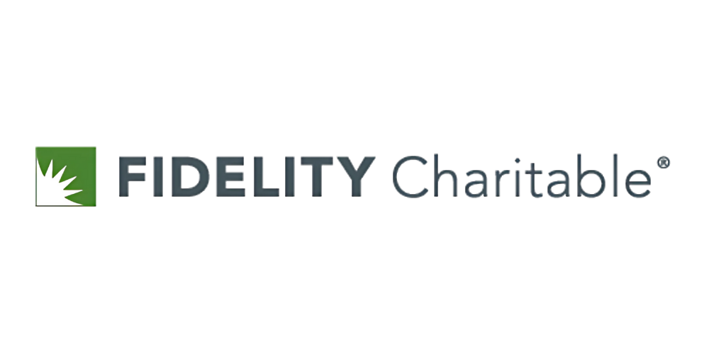 Fidelity Charitable logo with a green square symbol on the left and the words 'FIDELITY Charitable' to the right.