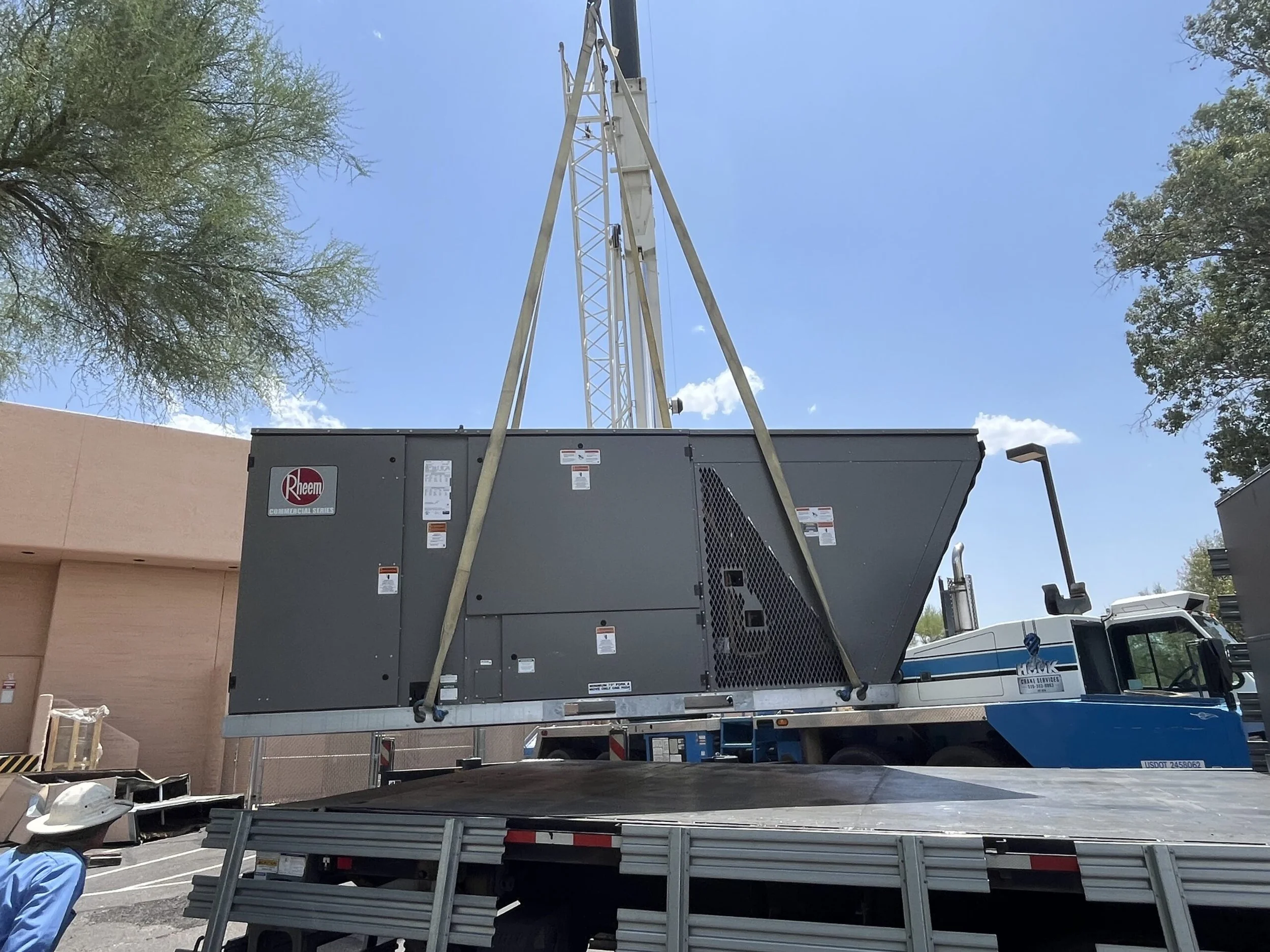 HVAC equipment installation for commercial facility