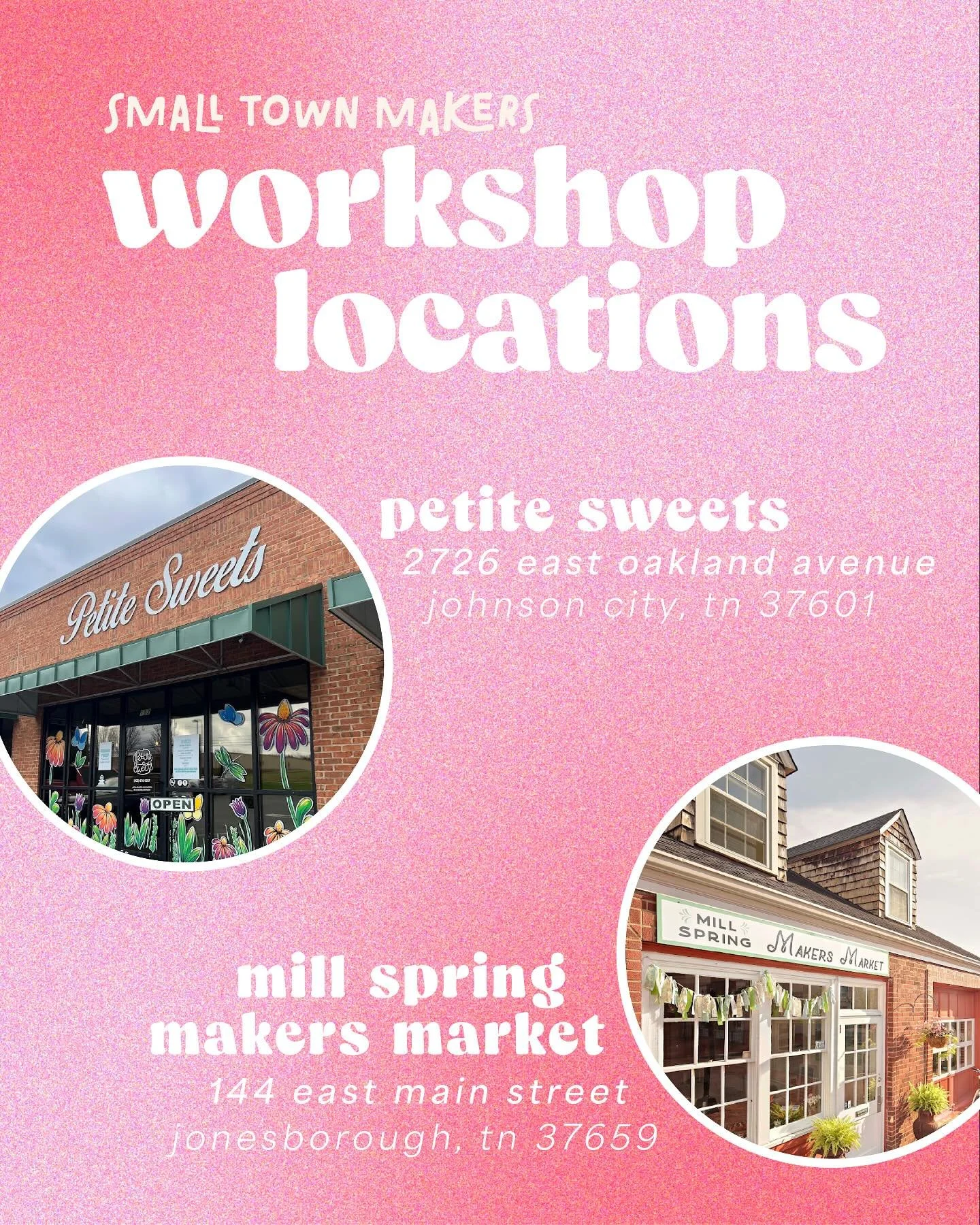 If you&rsquo;re wondering where you can attend these super cool and chill art workshops, look no further! @petitesweetsjc and @millspringmakers are currently hosting workshops, and we hope to collaborate with other local businesses as we grow! 

If y