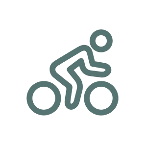 Symbol eines Fahrradfahrers auf einem Fahrrad