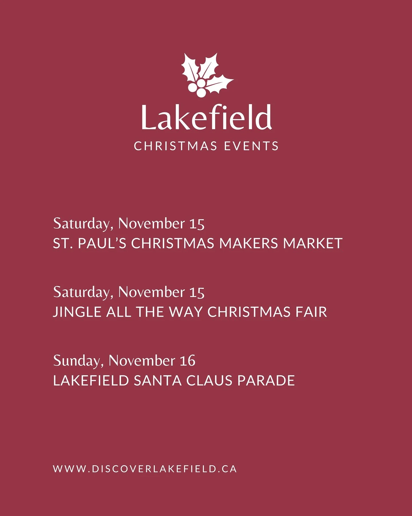 The holiday season is just around the corner. Don&rsquo;t miss these festive events, local markets, and cherished Christmas traditions. ✨

Christmas markets are a wonderful way to support local makers and find one-of-a-kind handcrafted gifts.

And do