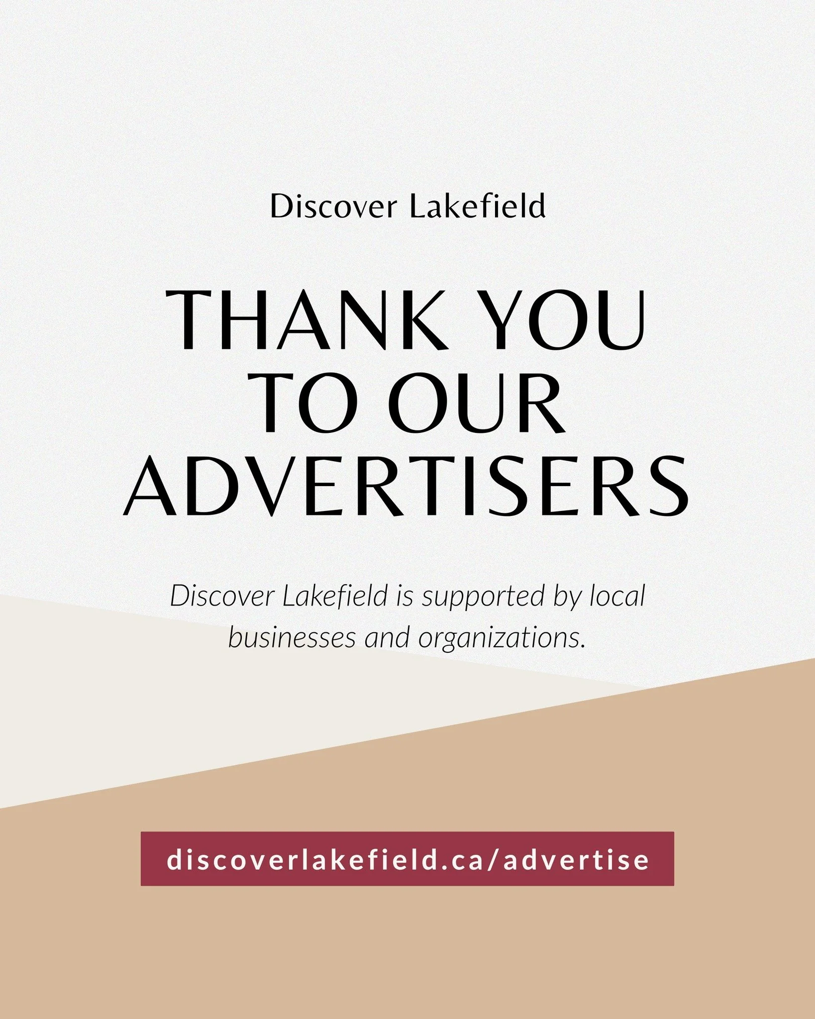 Please join me in recognizing the supporters of Discover Lakefield, who help make this platform possible.

Thank you to our advertisers:

&bull; Dr. Kori Macarthur, Naturopathic Doctor @bewell.nd 
&bull; Judi Coyle Realtor at Century 21 United Realty