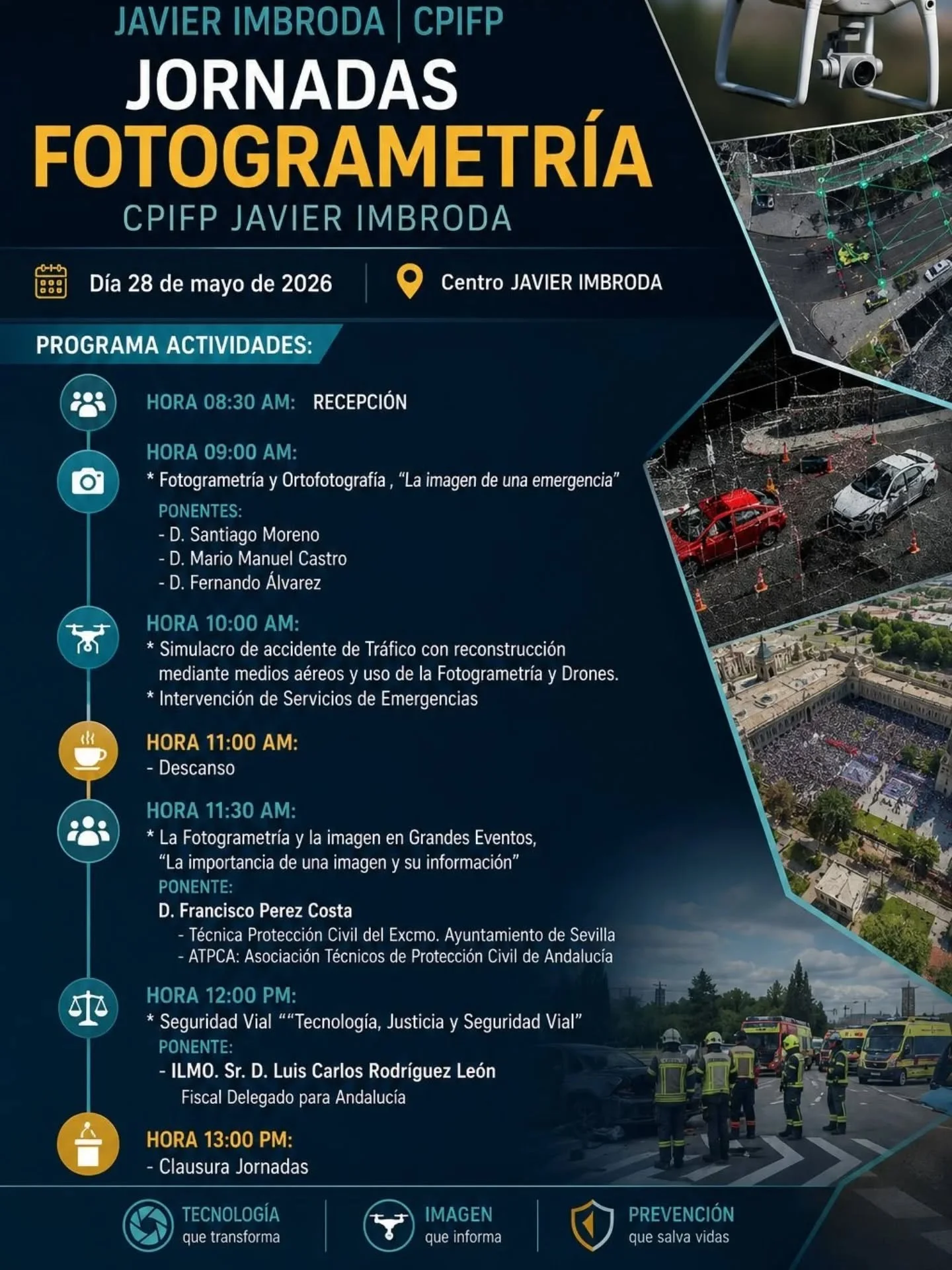 🚁 El pr&oacute;ximo d&iacute;a 28 celebraremos en nuestro centro las Jornadas de Clausura del Curso de Especializaci&oacute;n de Drones.

Ser&aacute; una jornada muy especial en la que mostraremos el trabajo, la formaci&oacute;n y las aplicaciones r