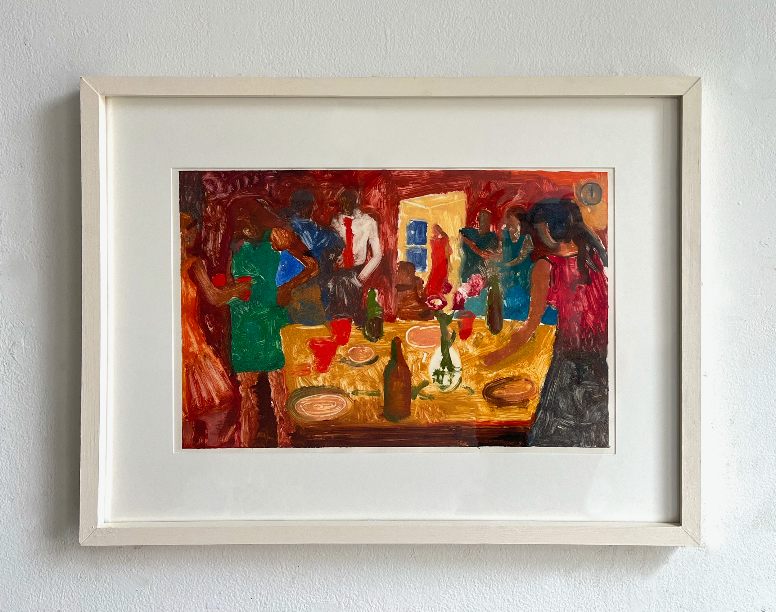 The Party, oil paint monotype, 12” x 18” (image) 18” x 24” (frame), 2025