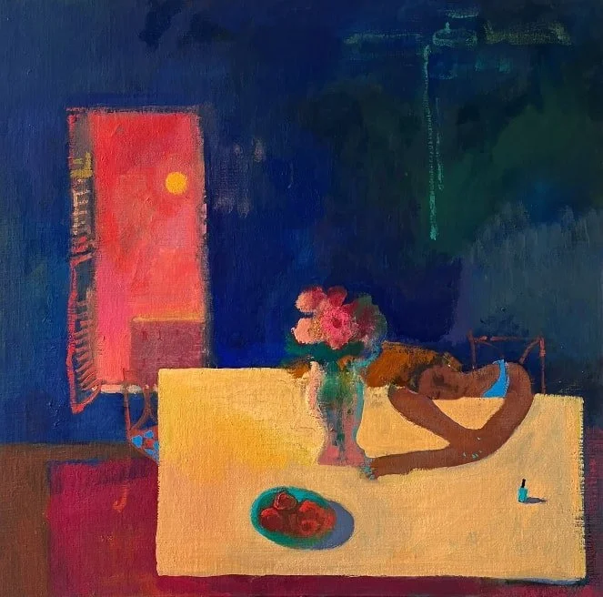 Summer’s End, oil on mounted linen, 25” x 25"