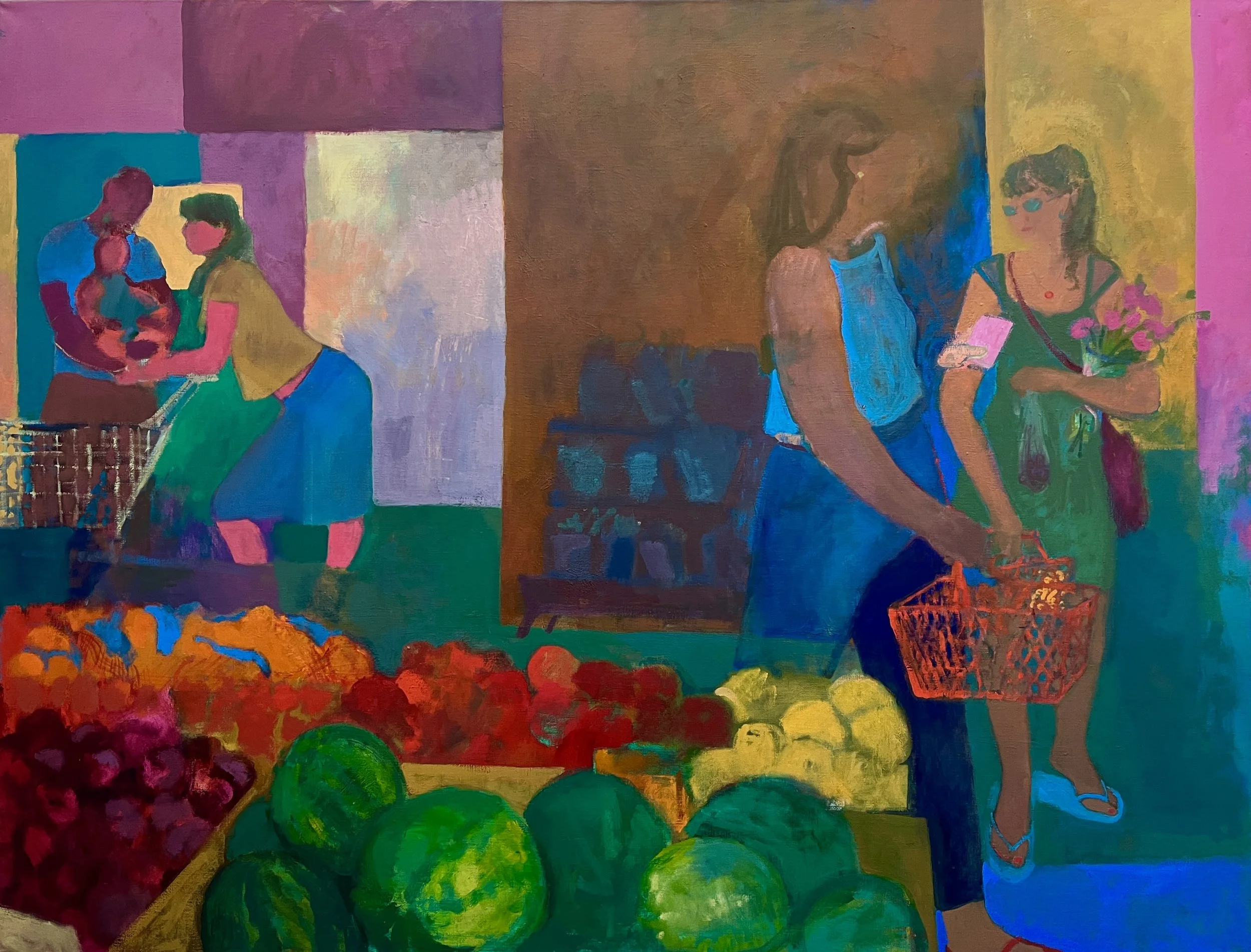 Grocery List, oil on linen, 46" x 60"
