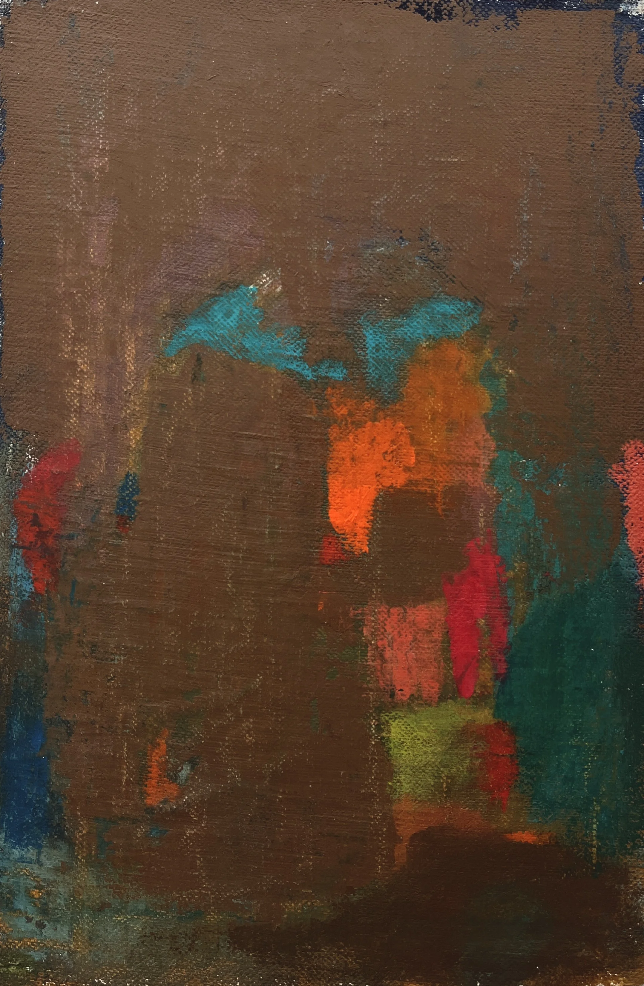 Treasure Chest, oil on mounted linen, 12" x 8"