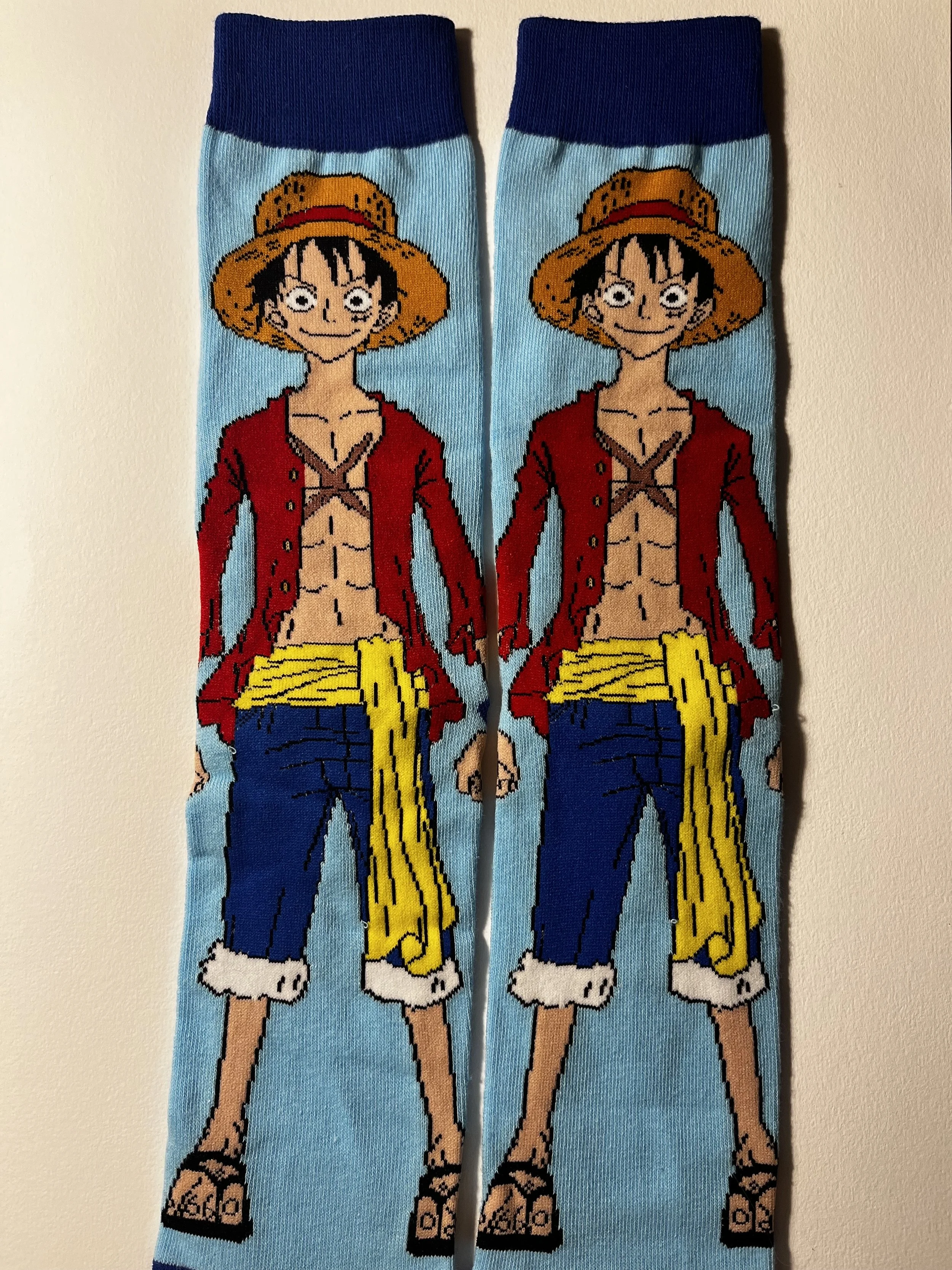 chaussettes à motif monkey d luffy