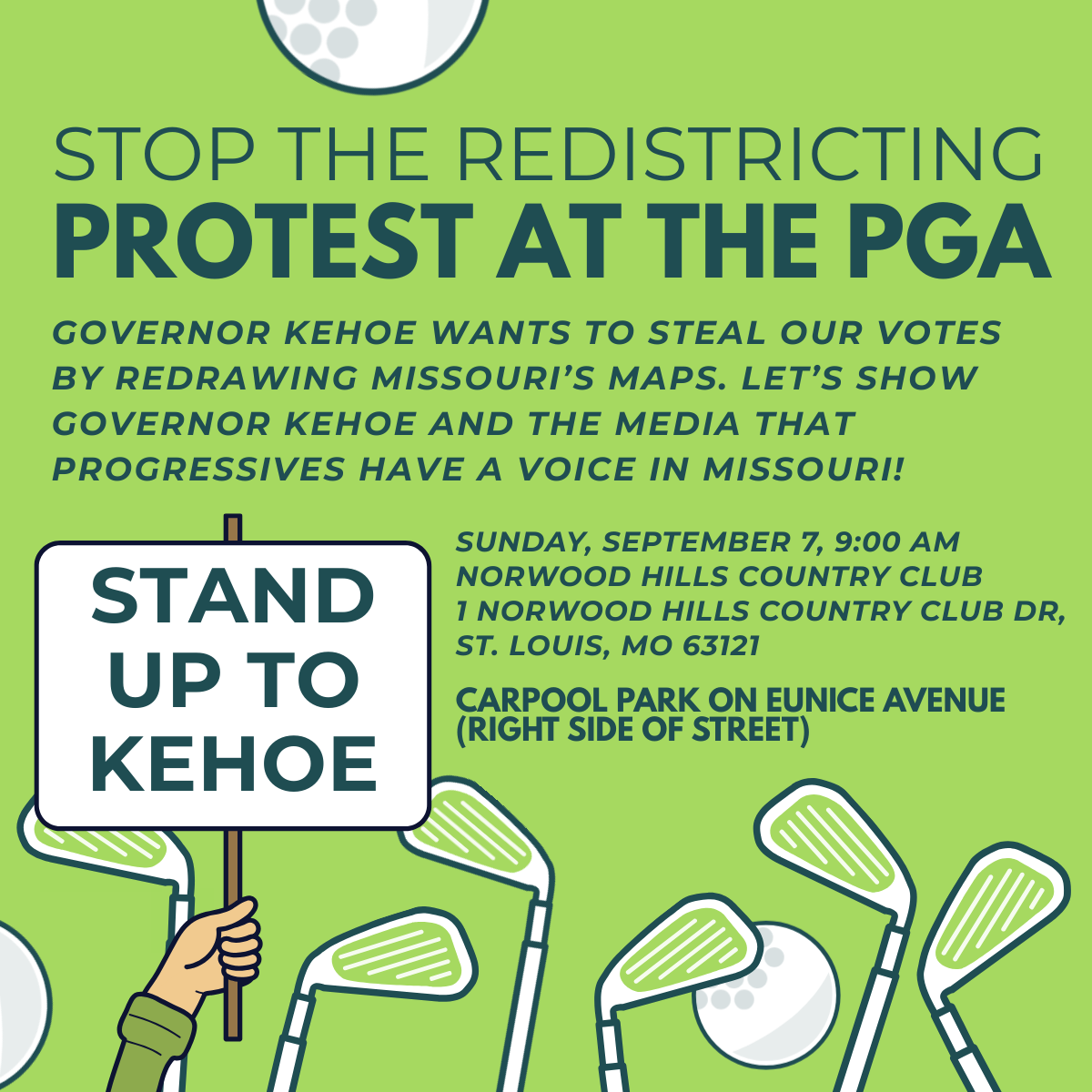 Protest at the PGA