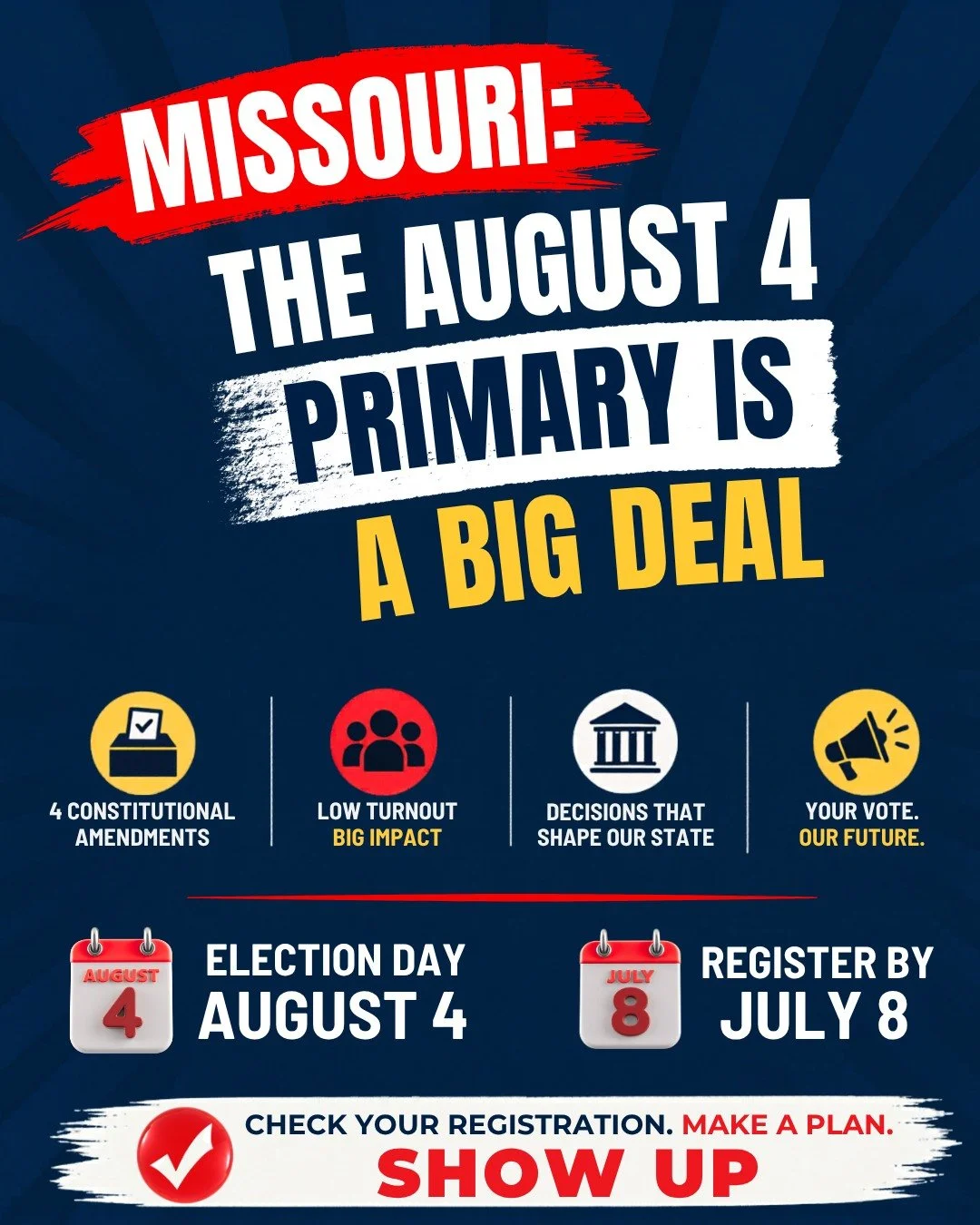 Last Day to Register to Vote on Aug 4