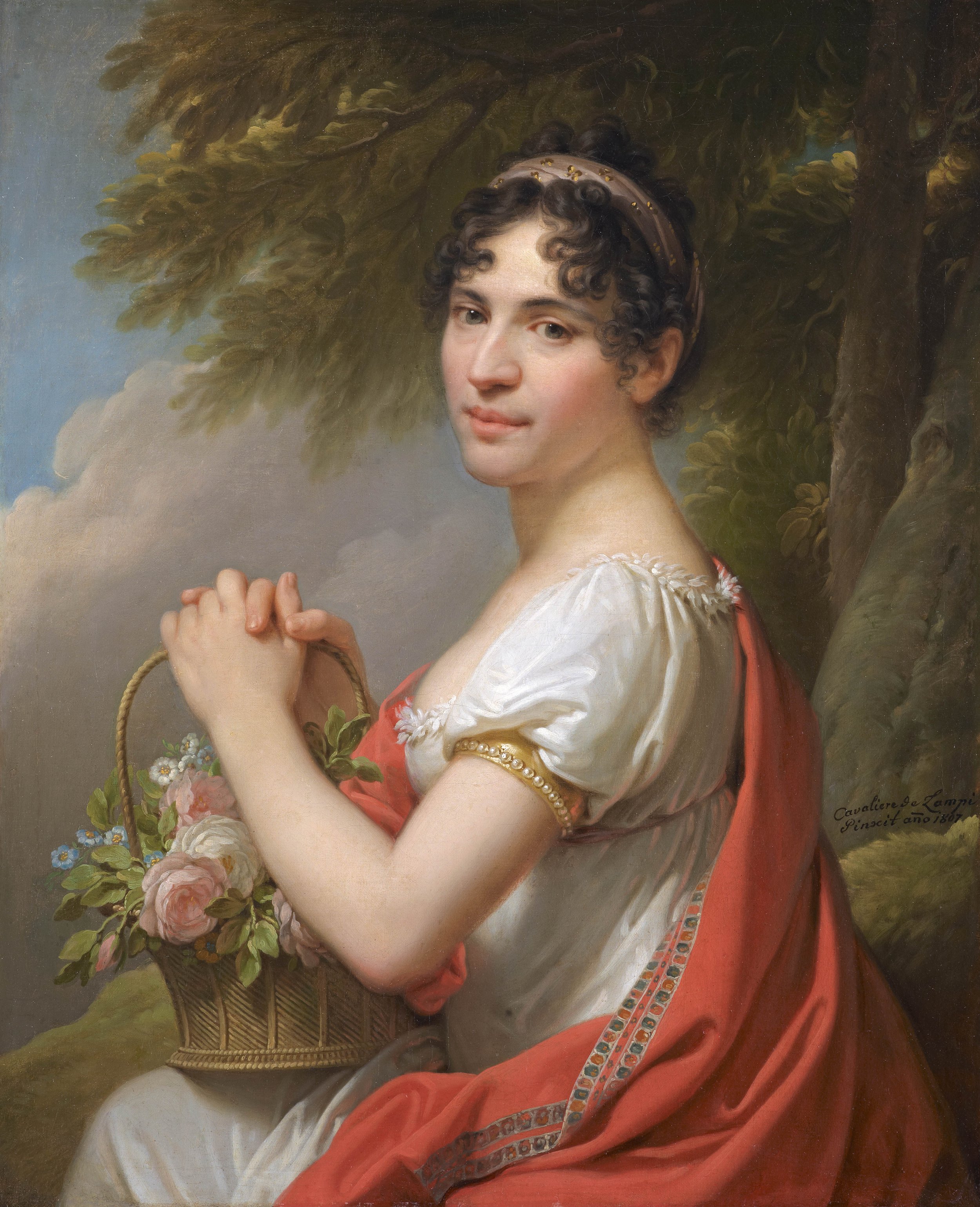 Giovanni Battista Lampi the Elder also known as Johann Baptist von Lampi the Elder Romeno, Tyrol, 1751 – Vienna, 1830 Portrait of a Russian noblewoman, probably the Baroness Aleksinova Oil on canvas; signed middle right ‘Cavaliere de Lampi, pi