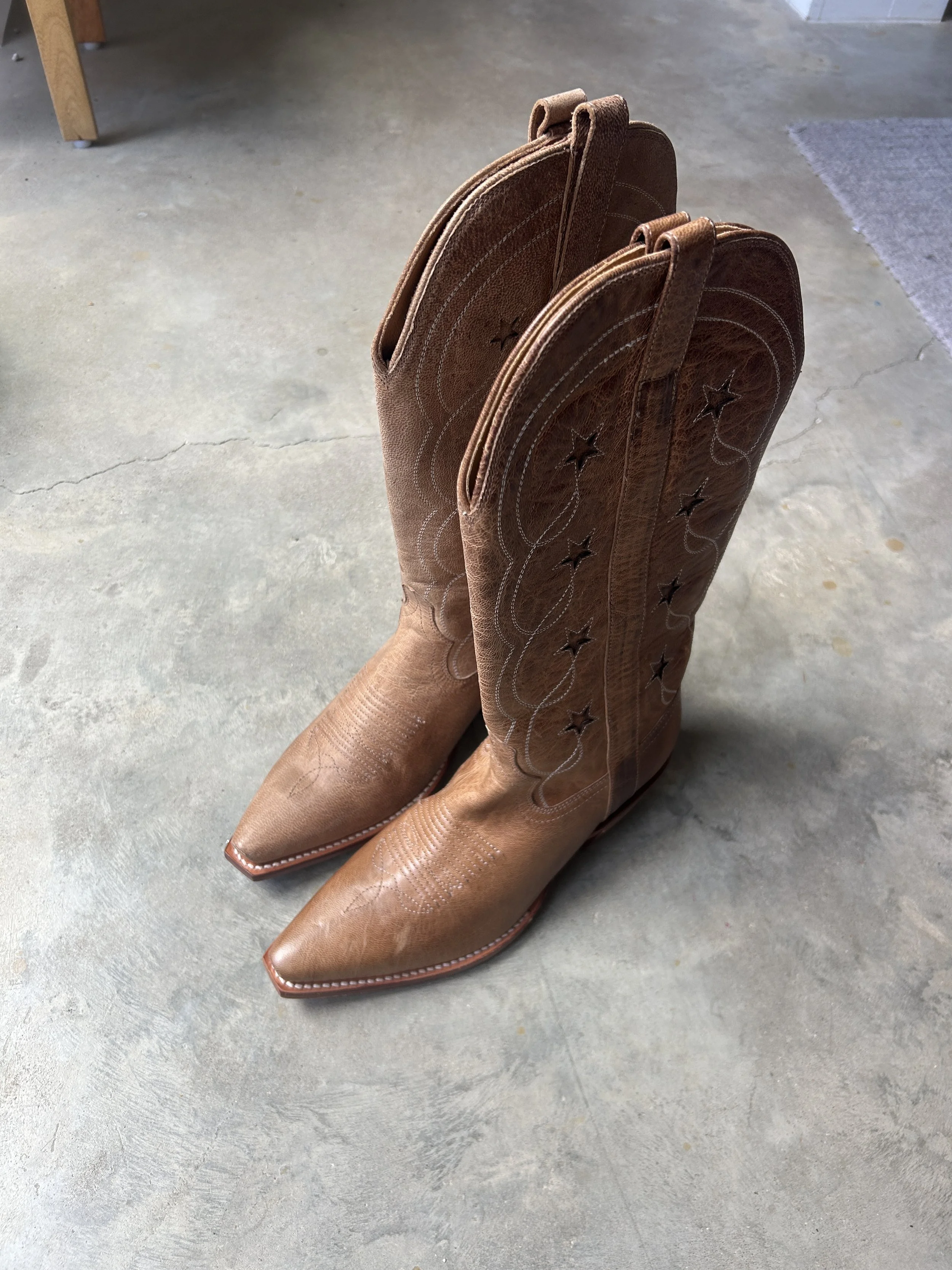 Tecovas Tan Annie Star Boots - Size 7.5
