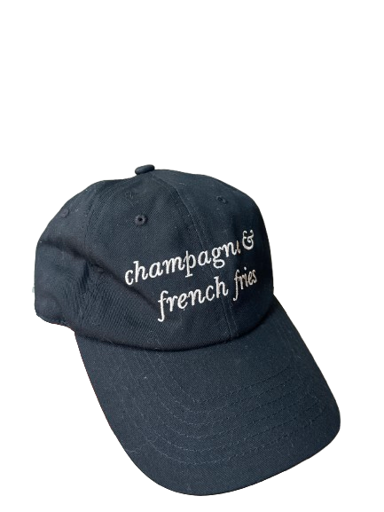 Kate Spade "champagne & french fries" Baseball Cap