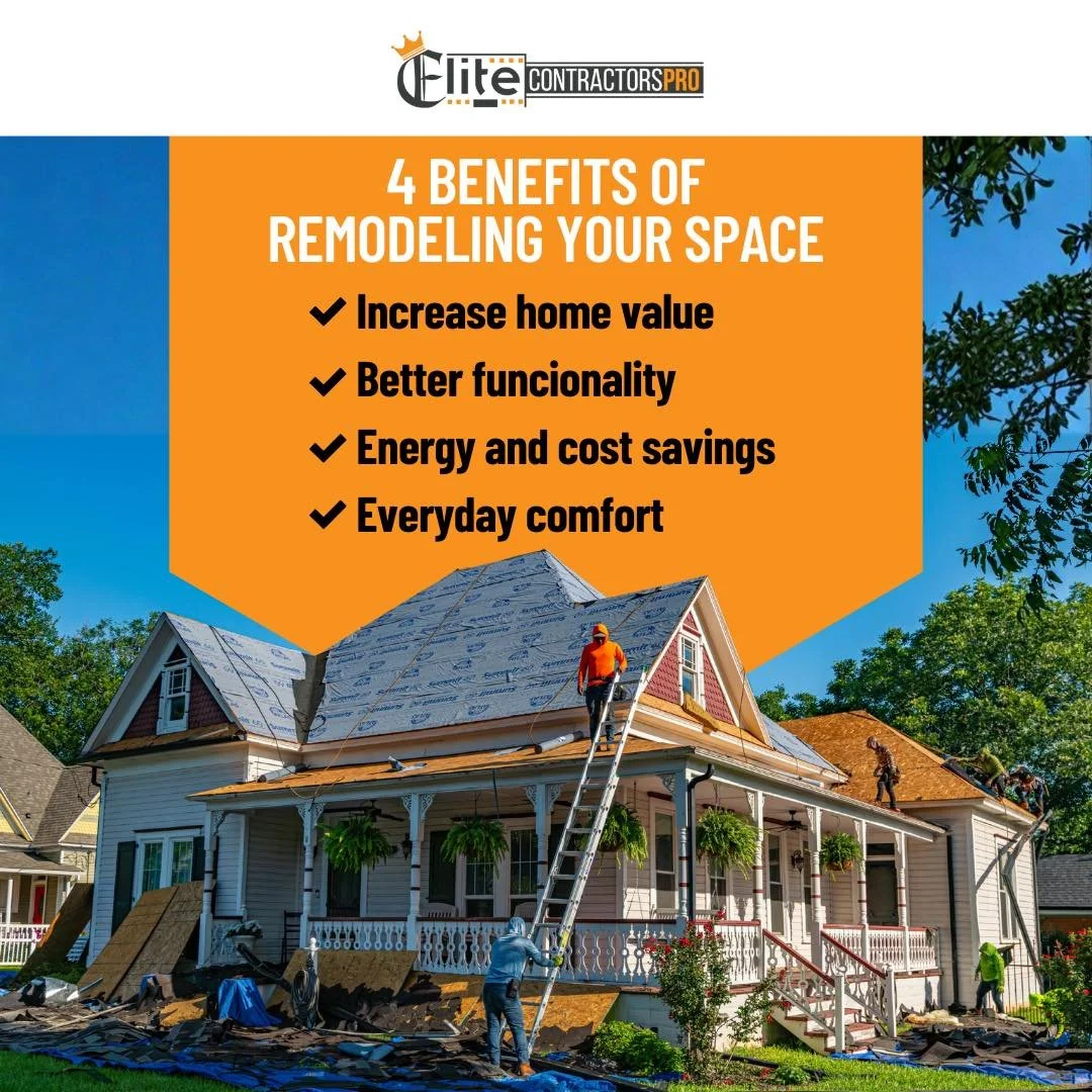 Transforming your space is more than a visual upgrade - it&rsquo;s an investment in long-term comfort and smarter living. With the right remodel, your home becomes more efficient, more practical, and perfectly tailored to your lifestyle. Trust Elite 