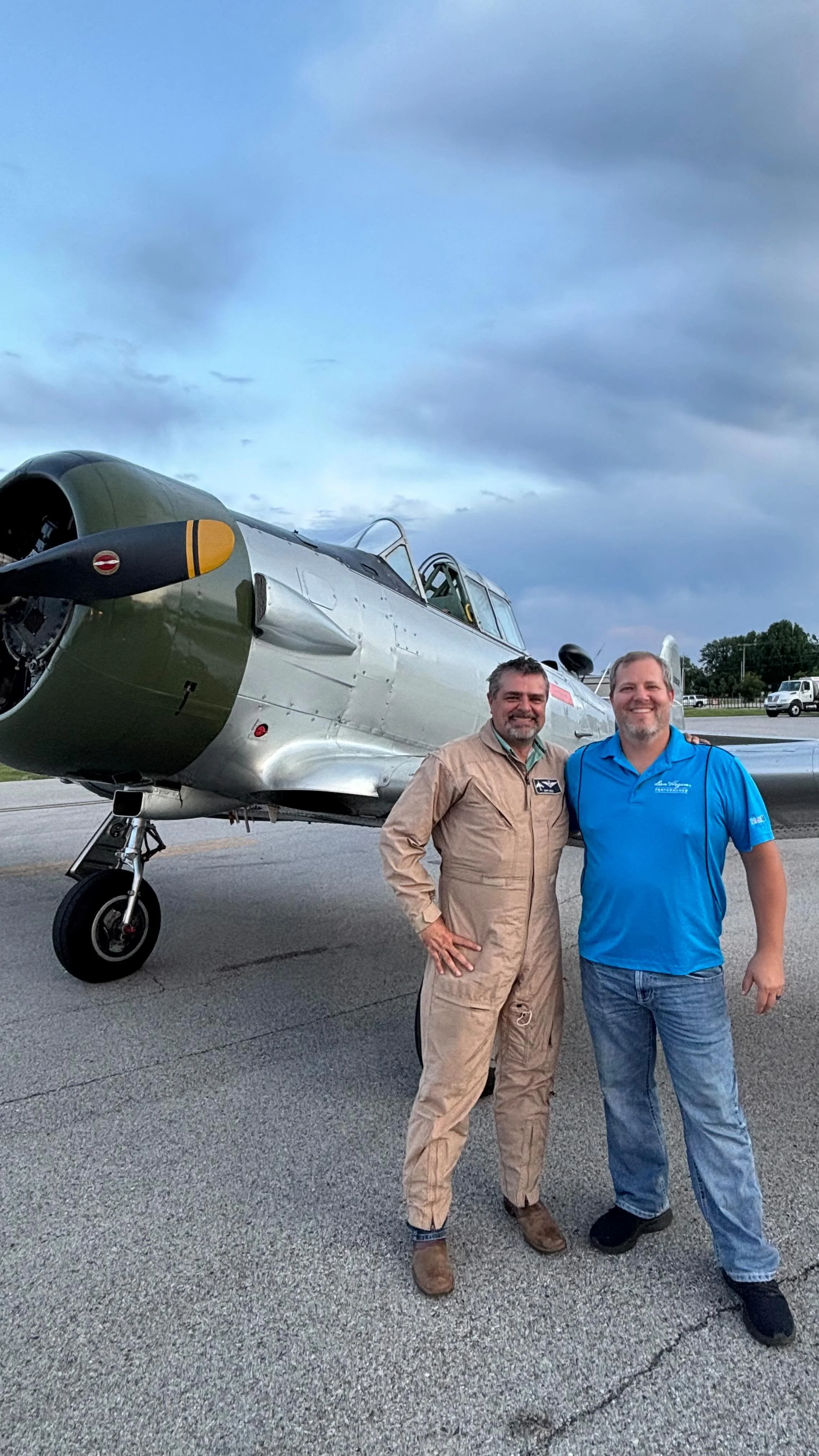 Dave Boyd spoiled the FLY OZ Club this week by talking about the T-6 Texan! Club Member Troy Edmond was lucky enough to win a flight during the Tales from the Cockpit event and got to take to the skies with Dave! Members heard about the history of th