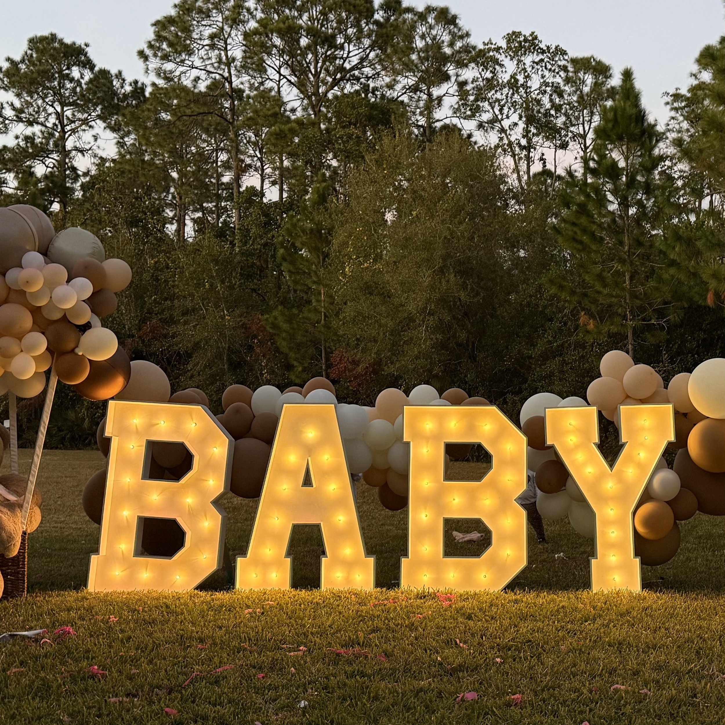 Baby Marquee Wood Letters 4 Ft