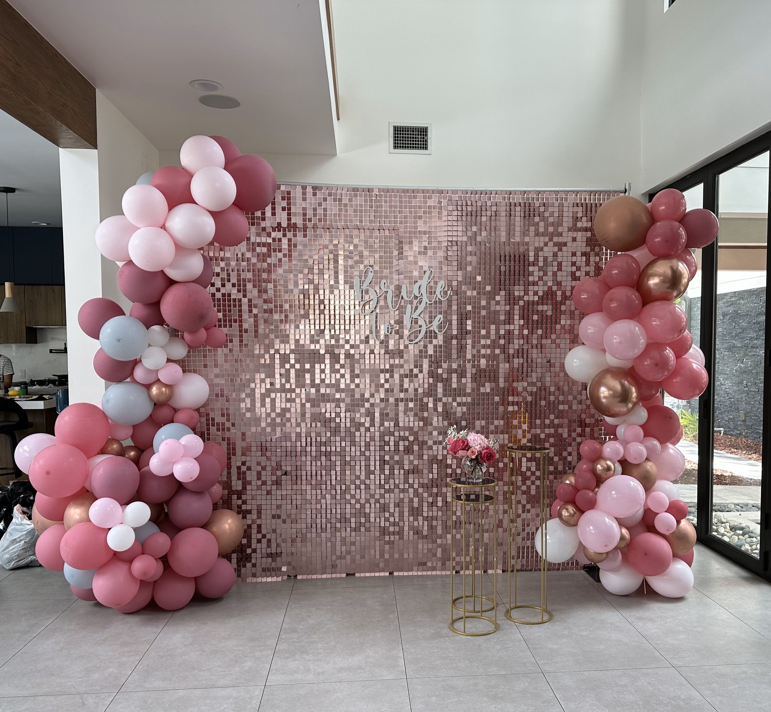 Pink Shimmer Wall 8X8