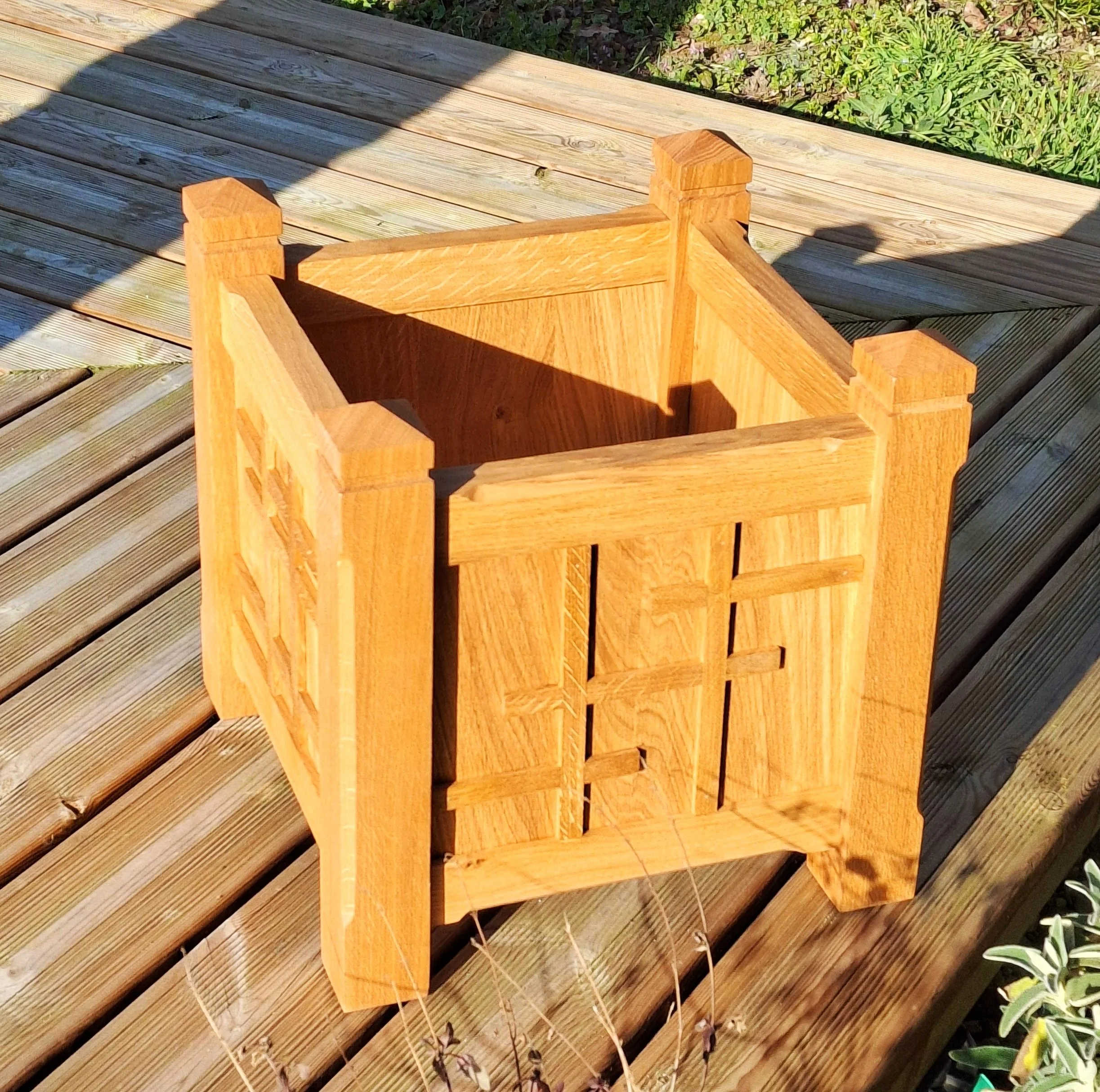 Cache pot "Classic K'inspiration" en chêne huilé