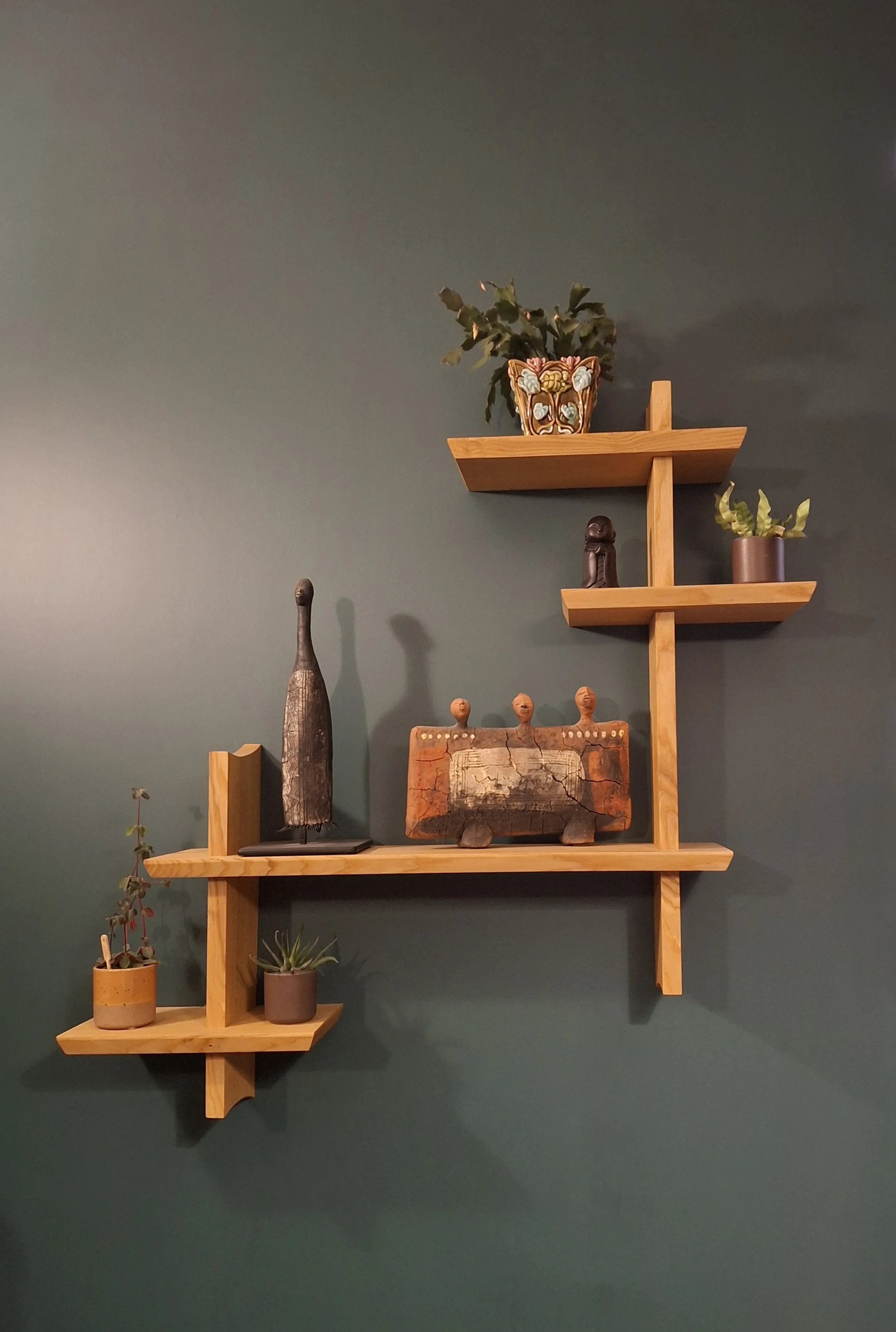 Etagère Tana en frêne pour interieur ou veranda (peut être réalisé en chêne ou bois exotique pour extérieur (ex : pour bonsaïs)