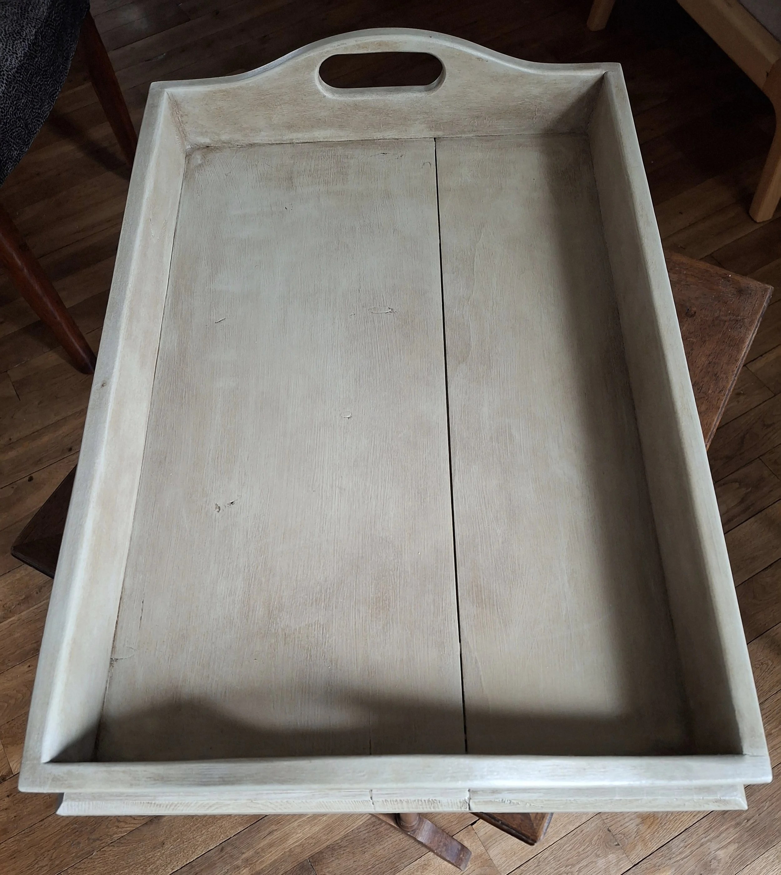 Plateau "Un dimanche à la campagne" Ecru patiné